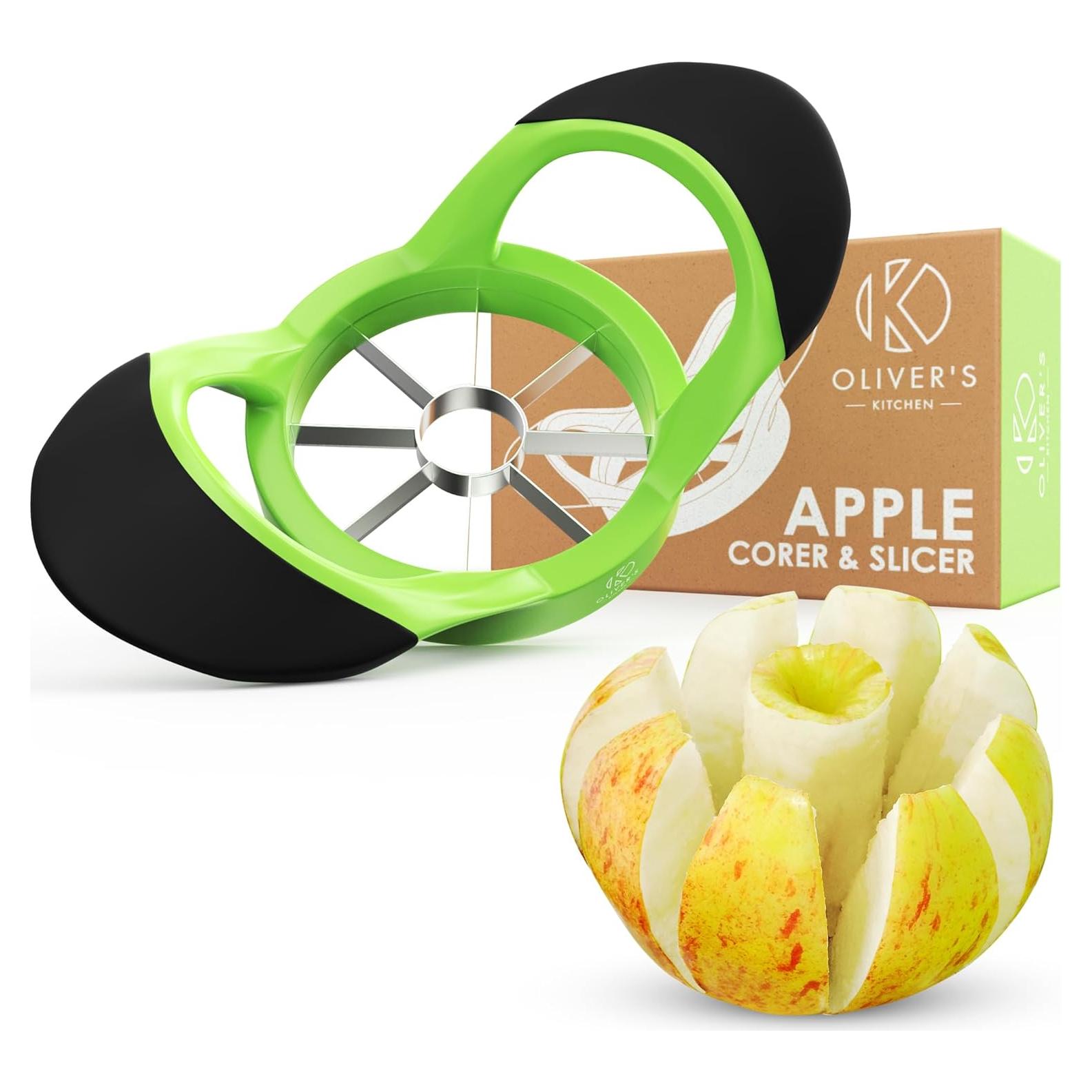 Cortador y Descorazonador de Manzanas Oliver's Kitchen Verde