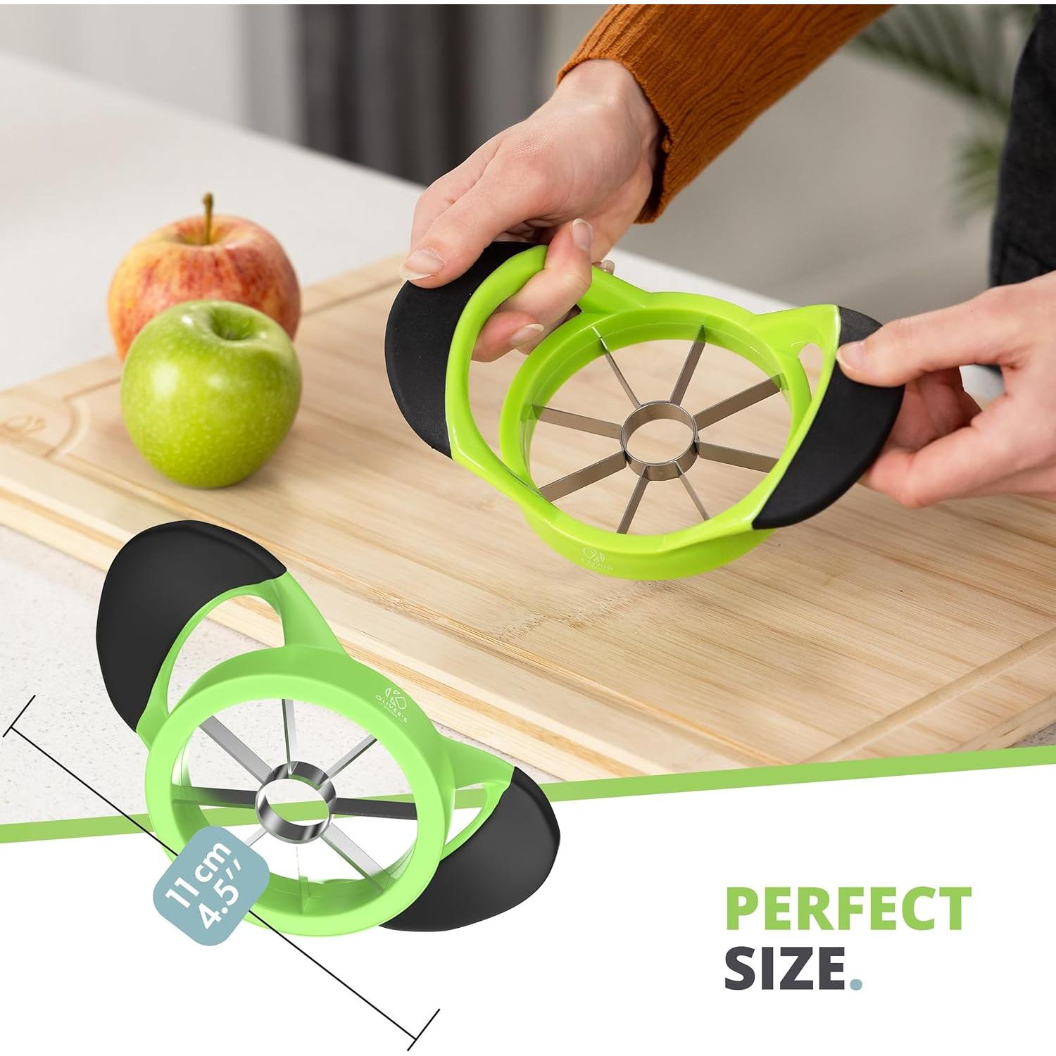Cortador y Descorazonador de Manzanas Oliver's Kitchen Verde