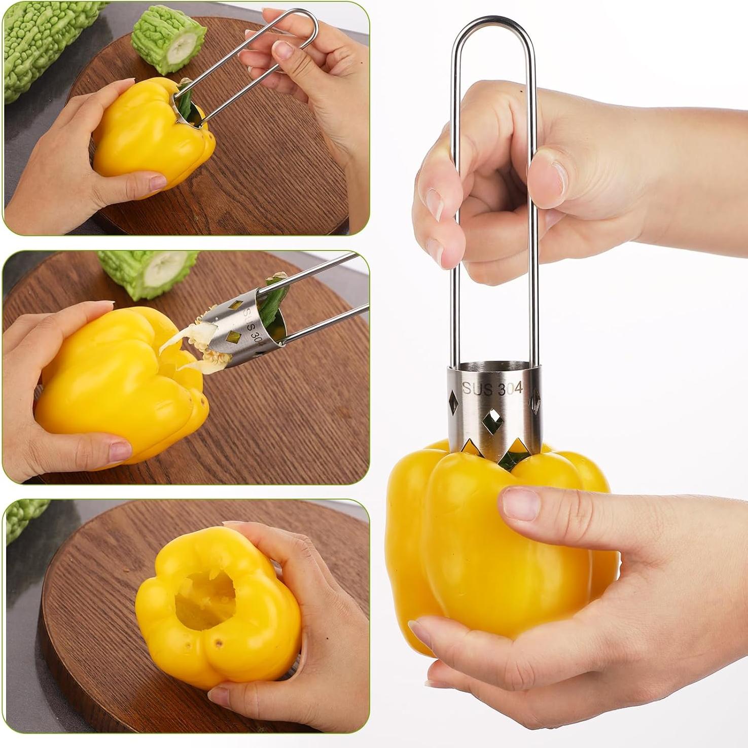 Extractor de semillas de pimiento acero inoxidable 16cm 2024