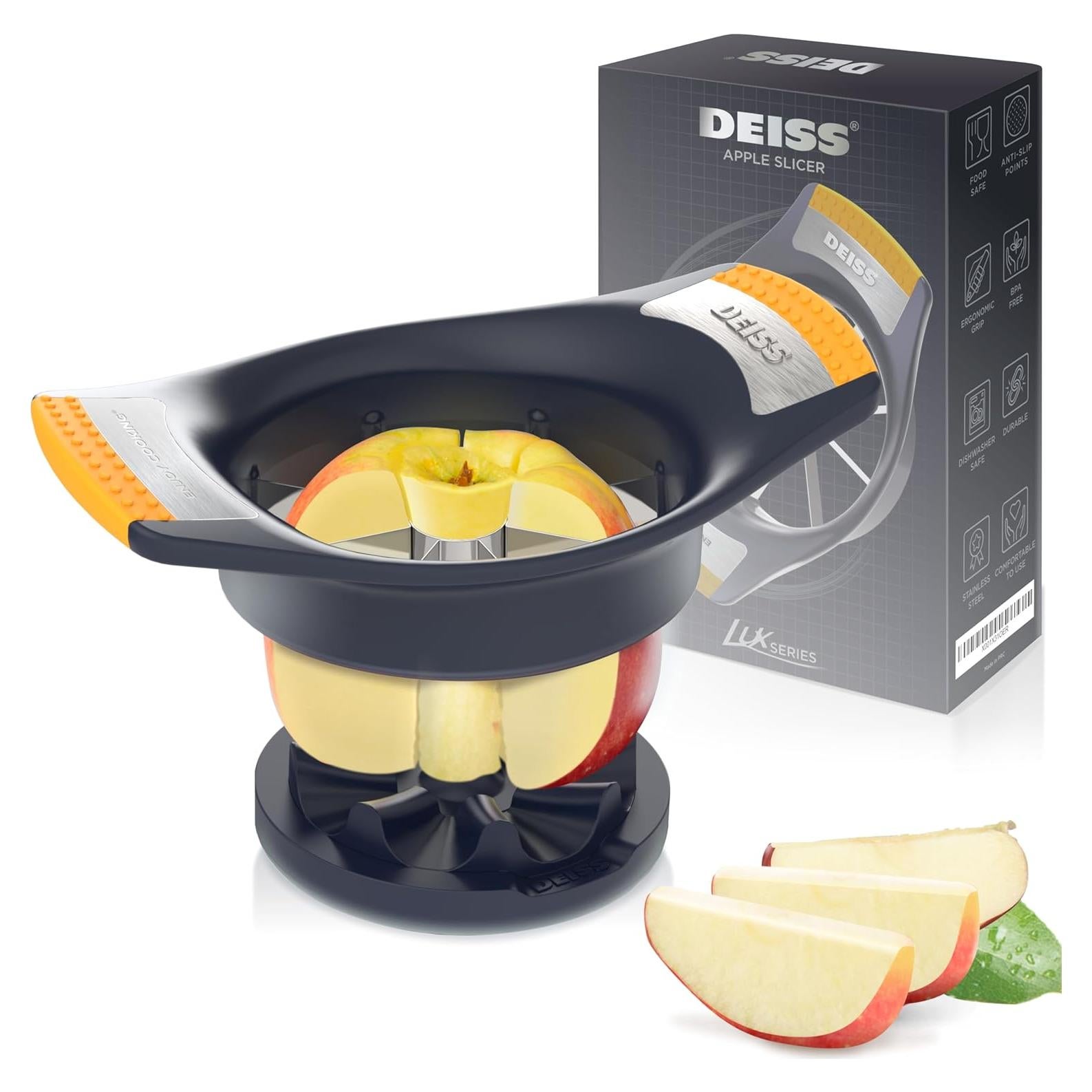 Cortador y Descorazonador de Manzanas Deiss Lux 10.8 cm Acero Inoxidable