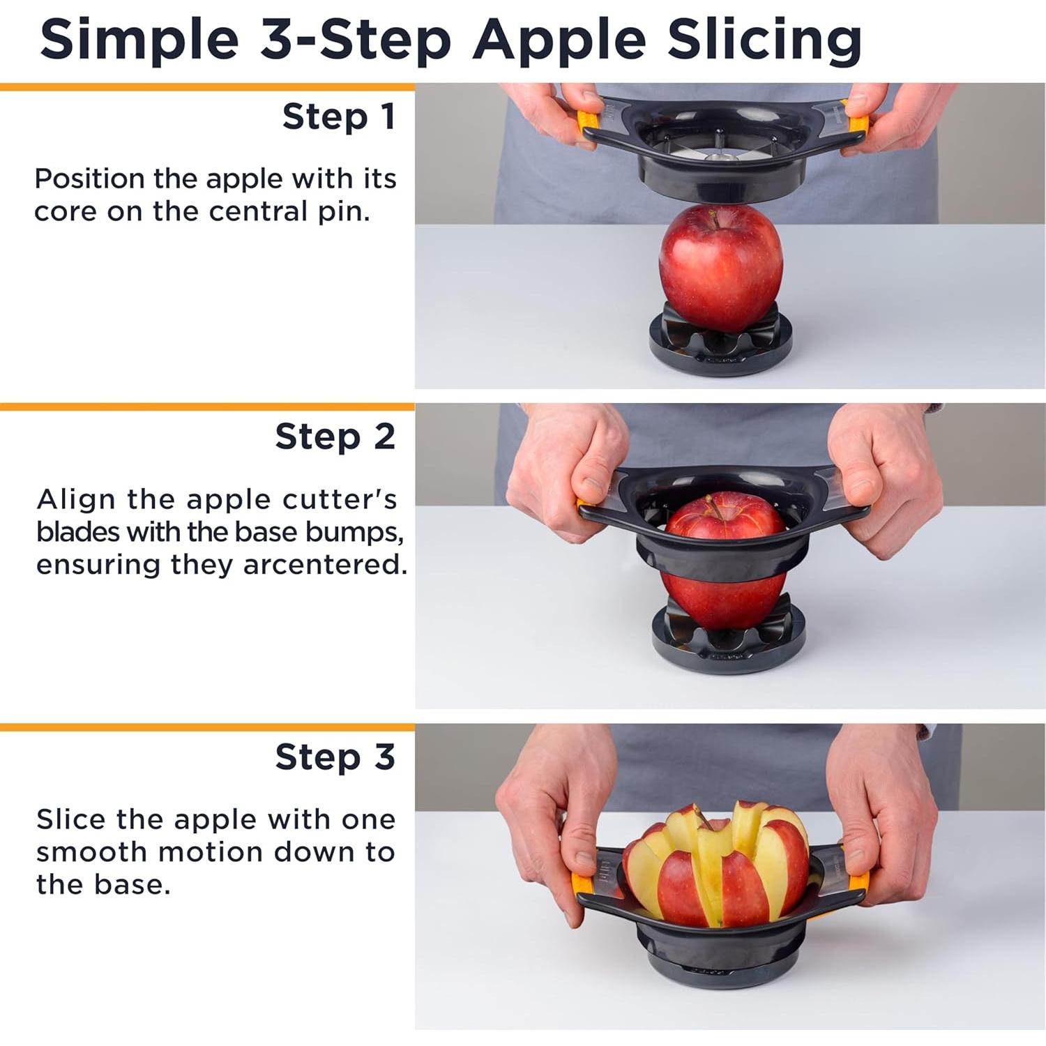 Cortador y Descorazonador de Manzanas Deiss Lux 10.8 cm Acero Inoxidable
