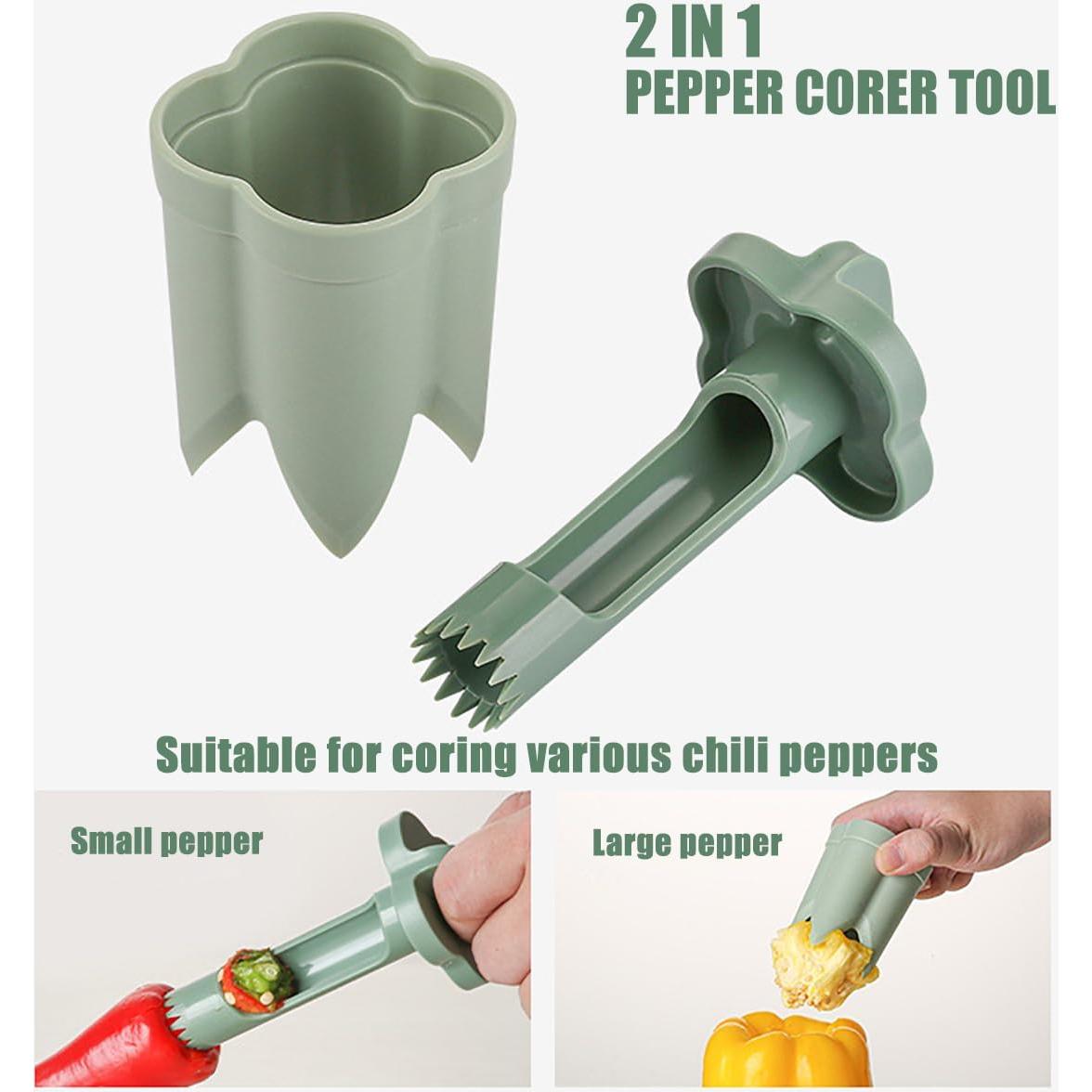 Removedor de Semillas de Pimiento BOSGAS 2 en 1 Verde