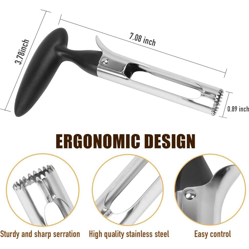 Deshuesador de Manzanas Iosjeude Acero Inoxidable Negro 17.78cm