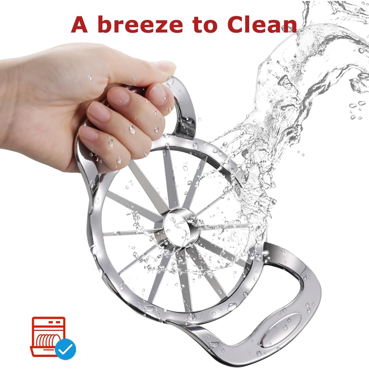 Cortador de Manzanas AMOHEE Acero Inoxidable 12 Cuchillas