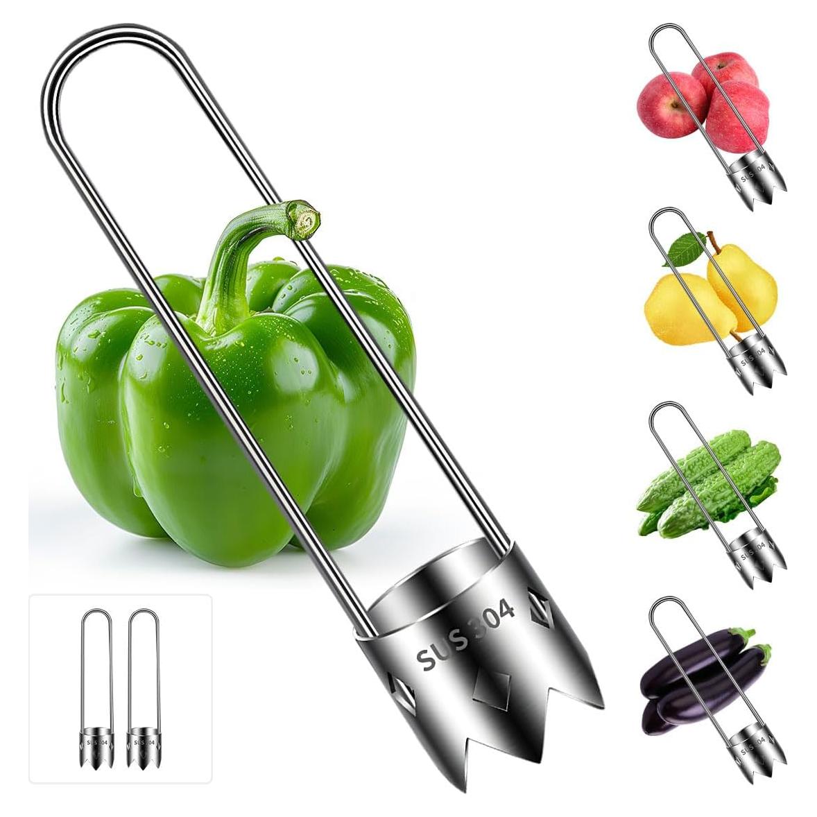 Cortador de Semillas de Pimiento Rojo LTWVDIZ Acero Inoxidable