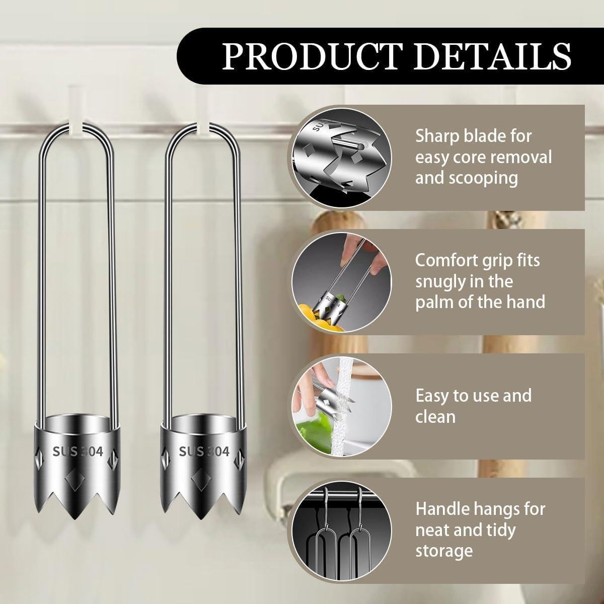 Cortador de Semillas de Pimiento Rojo LTWVDIZ Acero Inoxidable