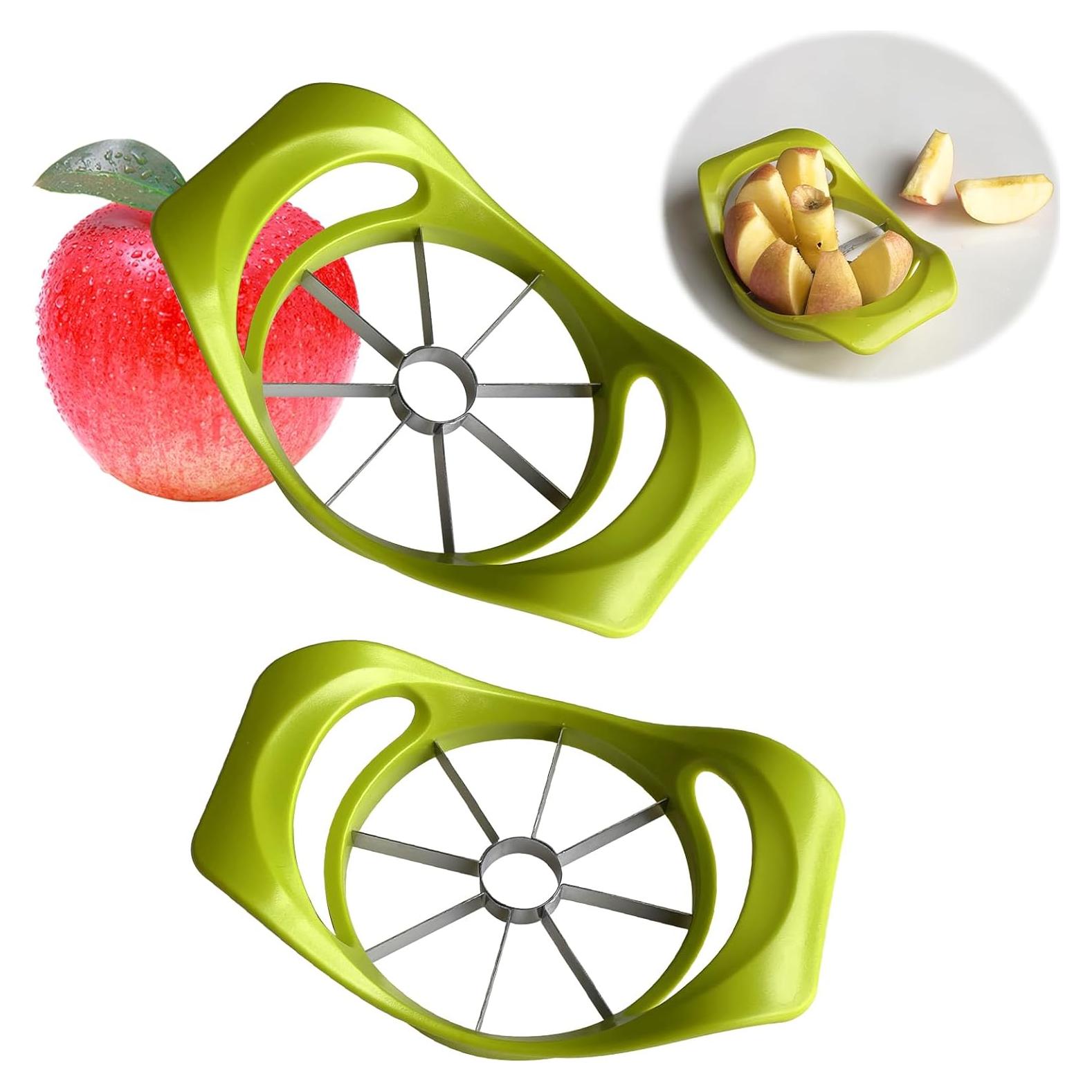 Cortadores de Manzana Herego 2 Piezas Acero Inoxidable 8 Cuchillas