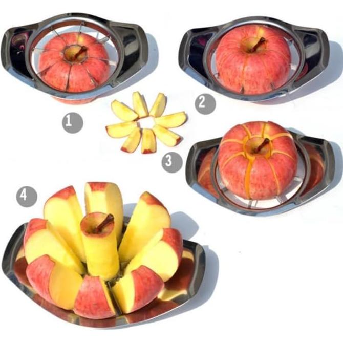 Cortador de Manzanas ASEANAO de Acero Inoxidable 8 Rebanadas
