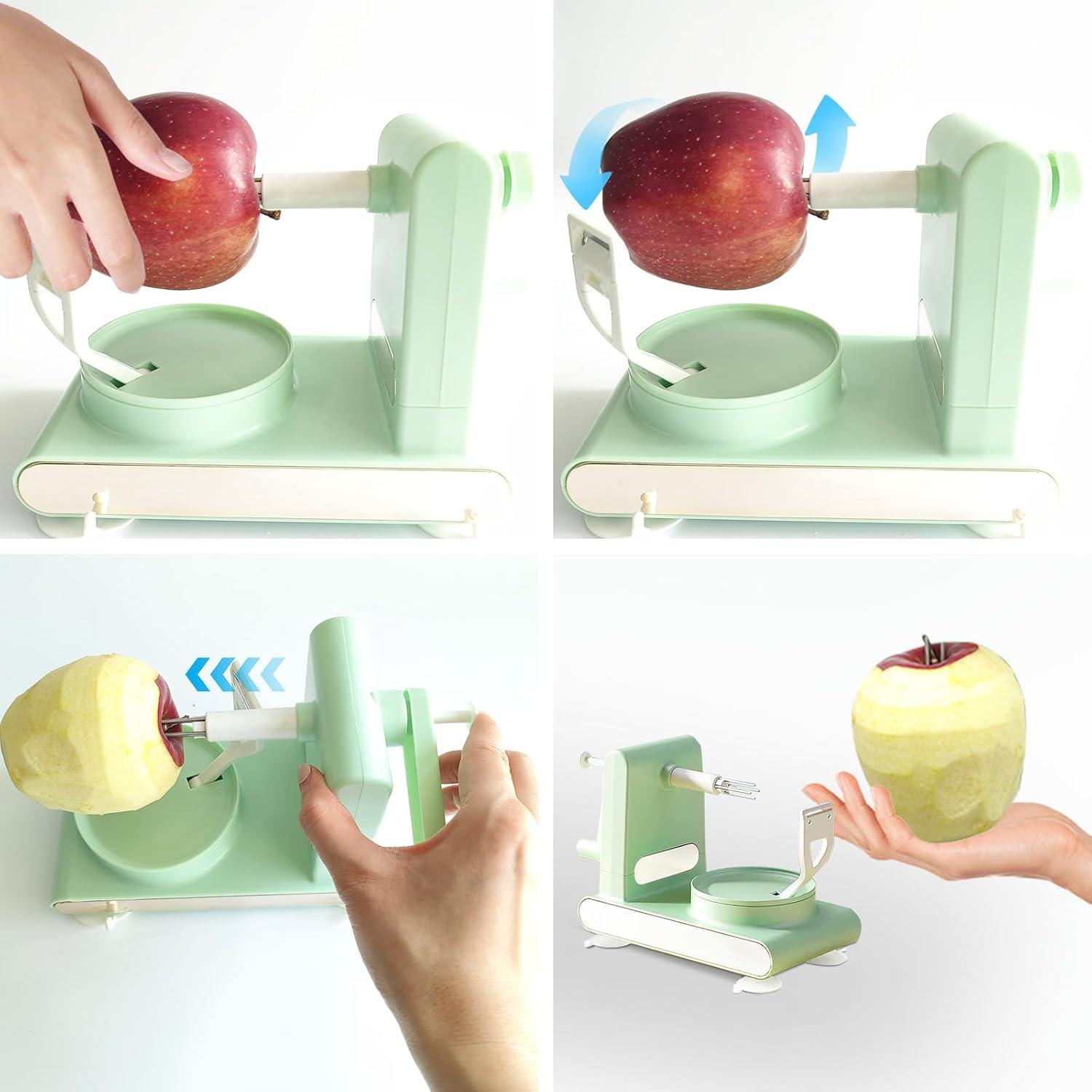 Pelador de Manzana CanVrinxol Acero Inoxidable Verde Claro