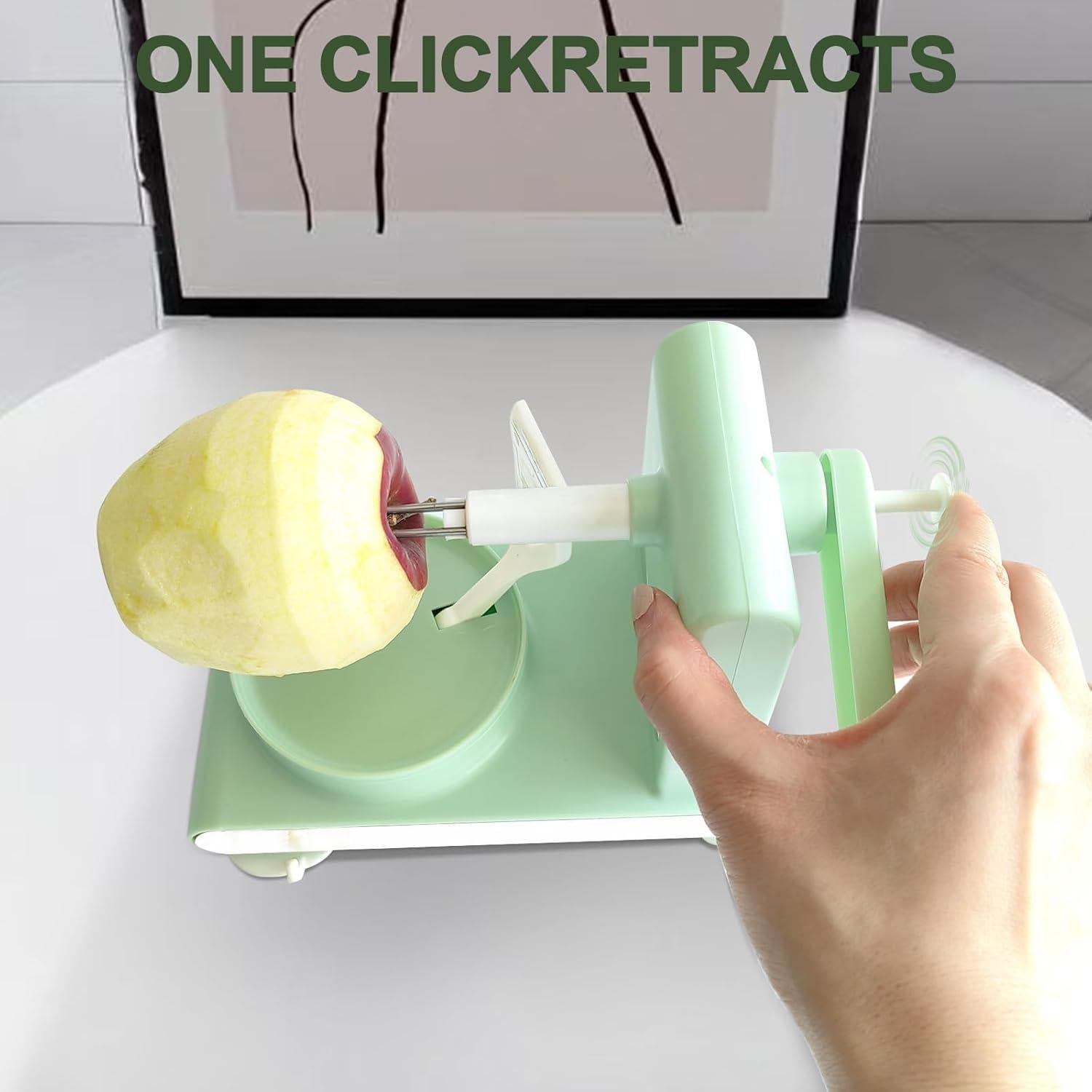 Pelador de Manzana CanVrinxol Acero Inoxidable Verde Claro