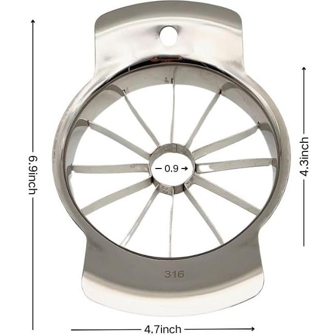 Cortador de Manzanas MASALACO de Acero Inoxidable 12 Rebanadas