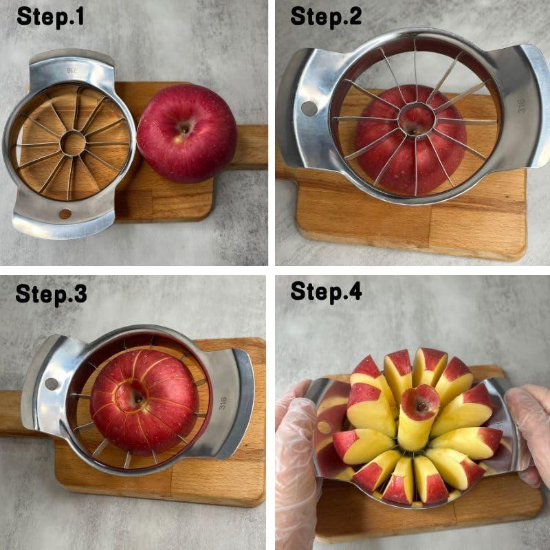 Cortador de Manzanas MASALACO de Acero Inoxidable 12 Rebanadas