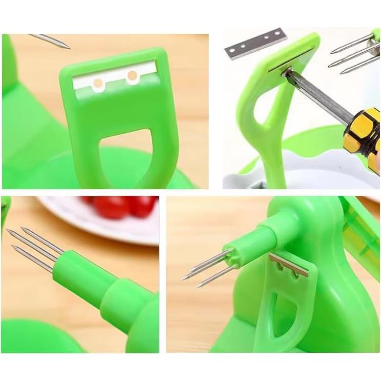 4 Cuchillas de Repuesto para Pelador de Manzanas TorSor Verde