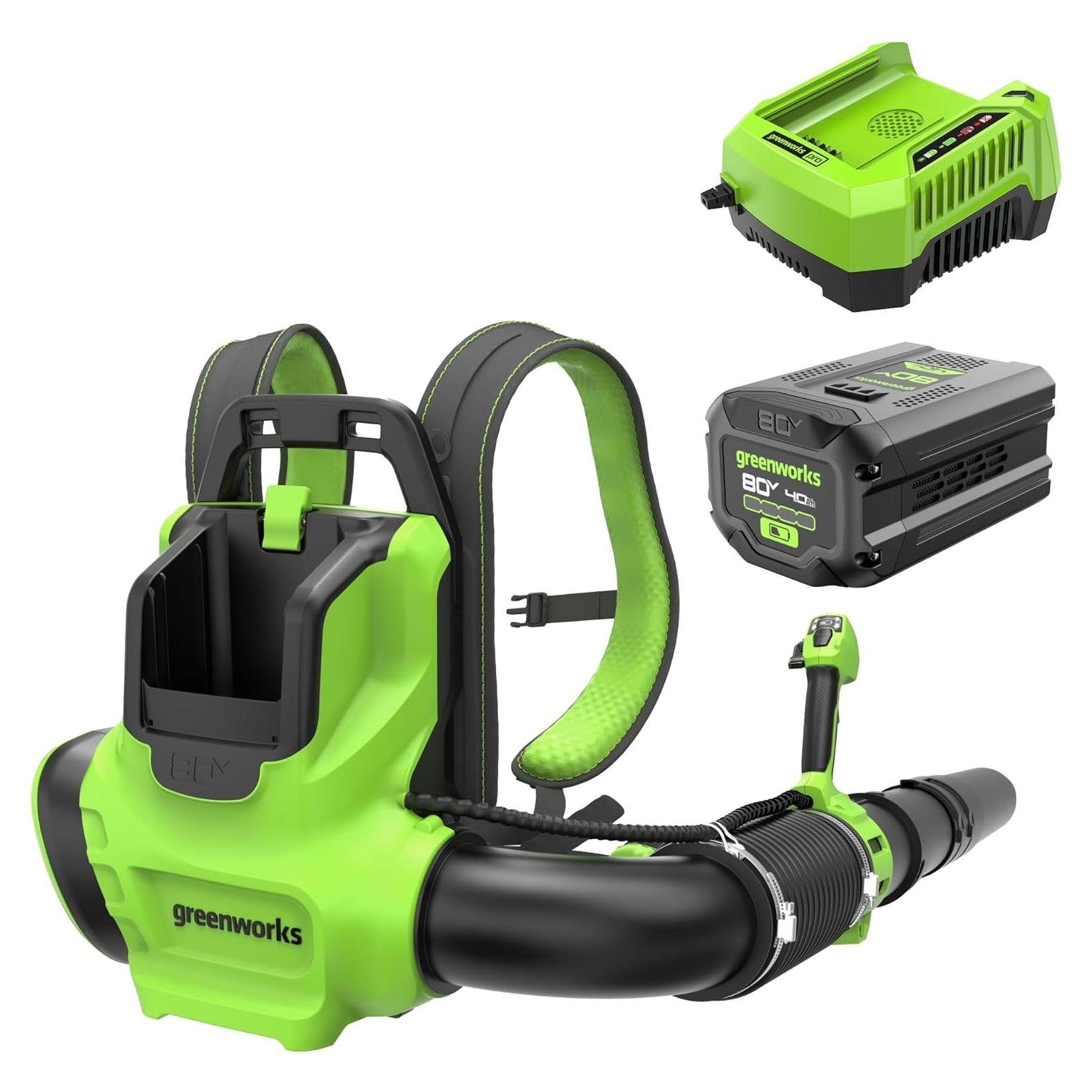 Soplador de Mochila Greenworks 80V 750 CFM Batería 4.0Ah