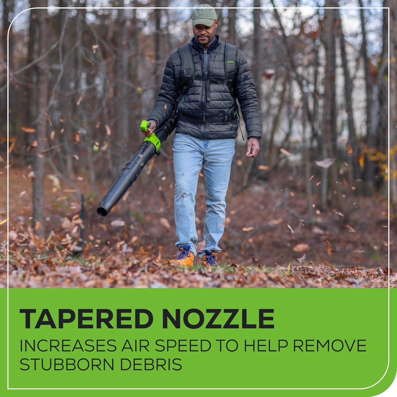 Soplador de Mochila Greenworks 80V 750 CFM Batería 4.0Ah