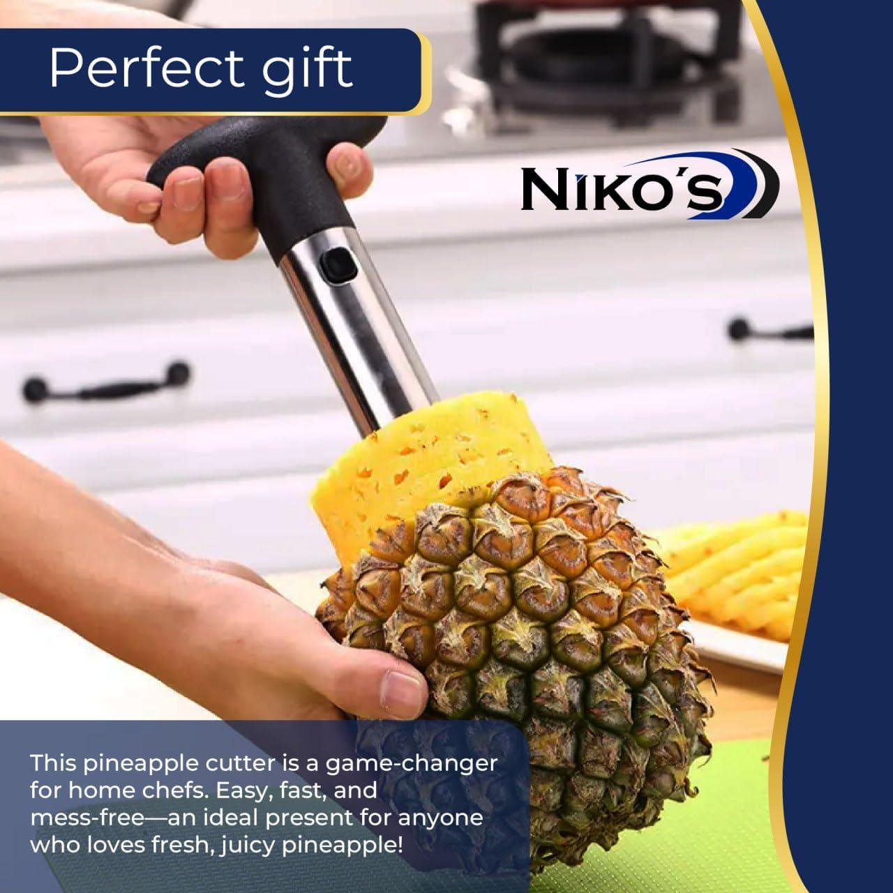 Cortador y Descorazonador de Piña y Manzana NIKO'S - Acero Inoxidable