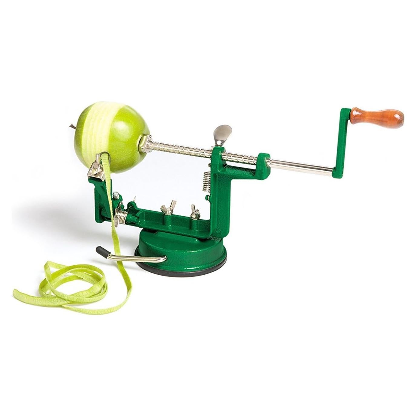 Máquina peladora de manzanas Fox Run con base de succión