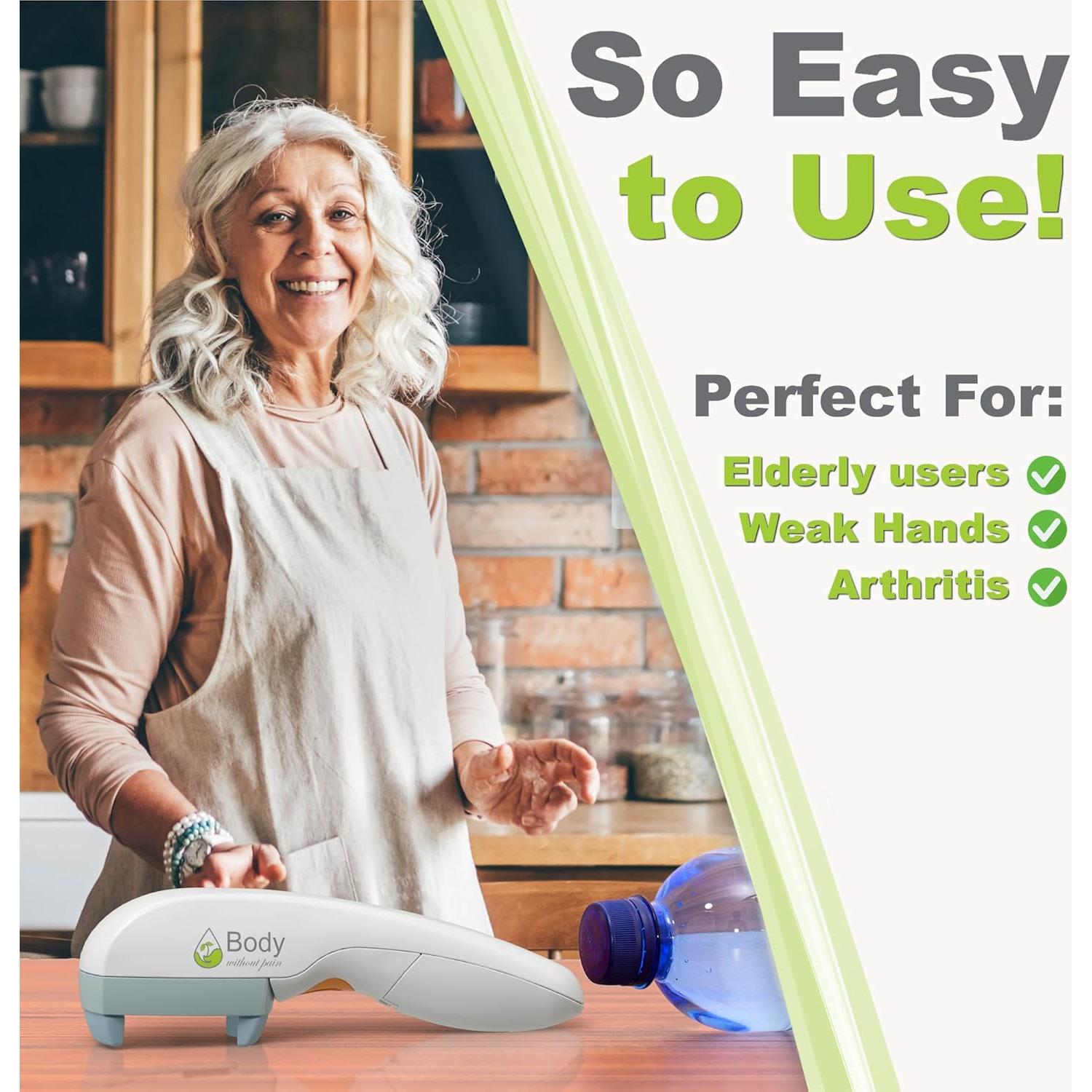 Abrebotellas Eléctrico Cuerpo Sin Dolor - Ideal para Artritis