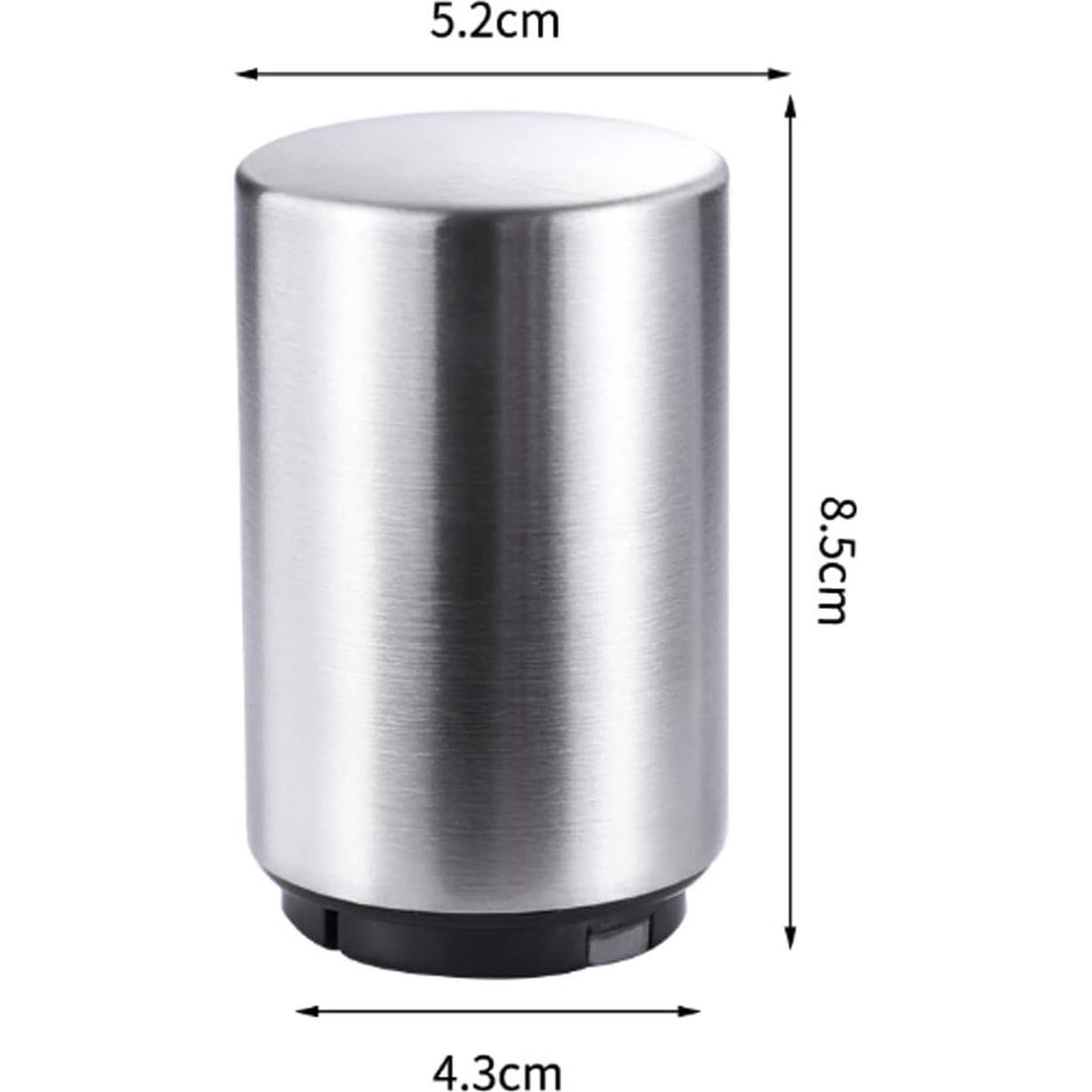 Abrebotellas Automático de Acero Inoxidable Plateado