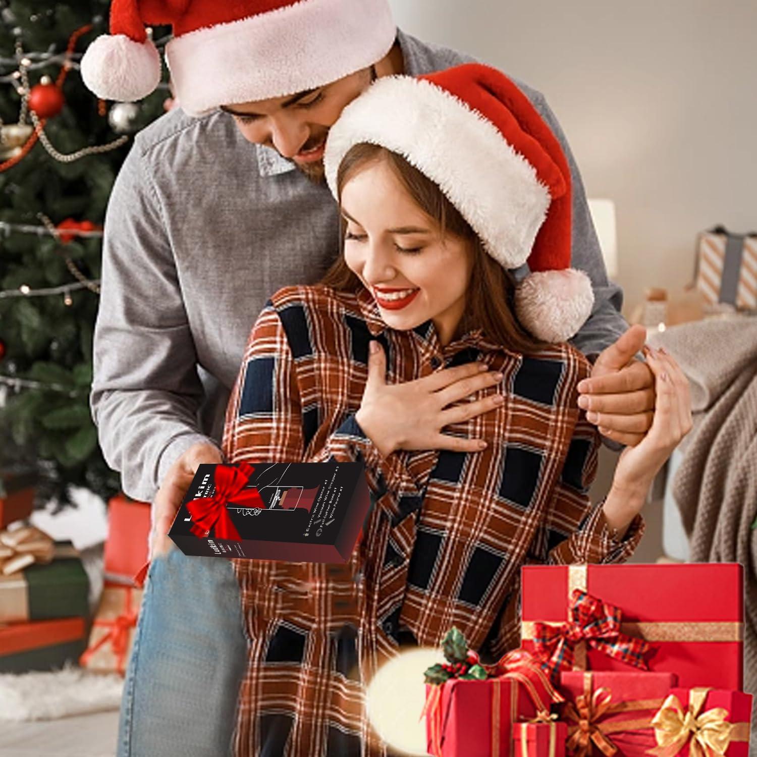 Juego Abridor de Vino Eléctrico Ludkim C011PRO con Aerador y Tapones