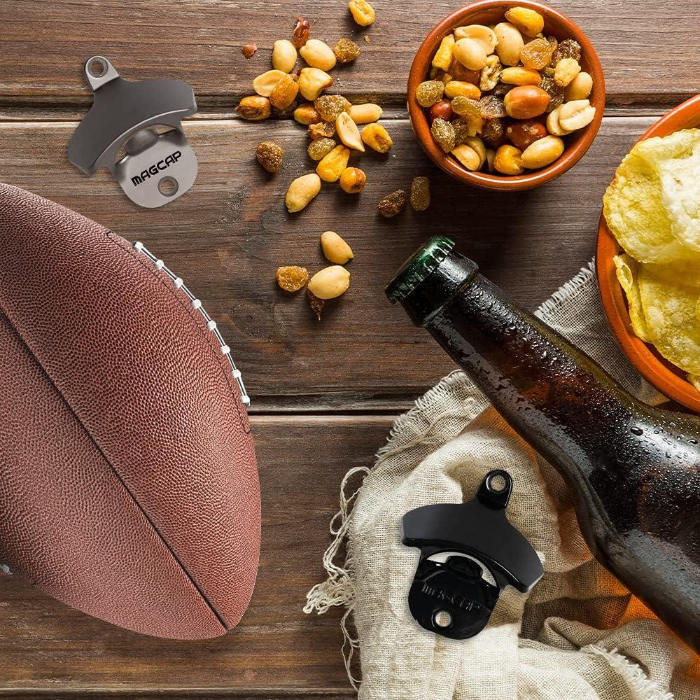 Abrebotellas Magnético Montado en Pared MAGCAP - Níquel Mate