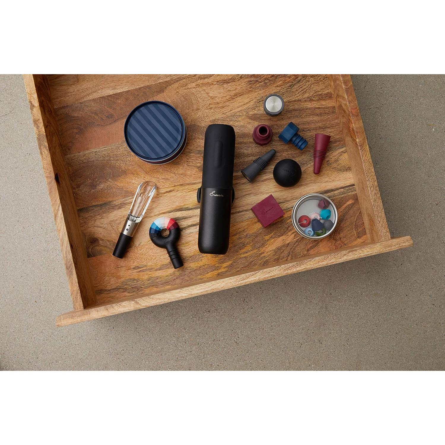 Abridor de Botellas de Vino Eléctrico Rabbit Negro 27.31 cm