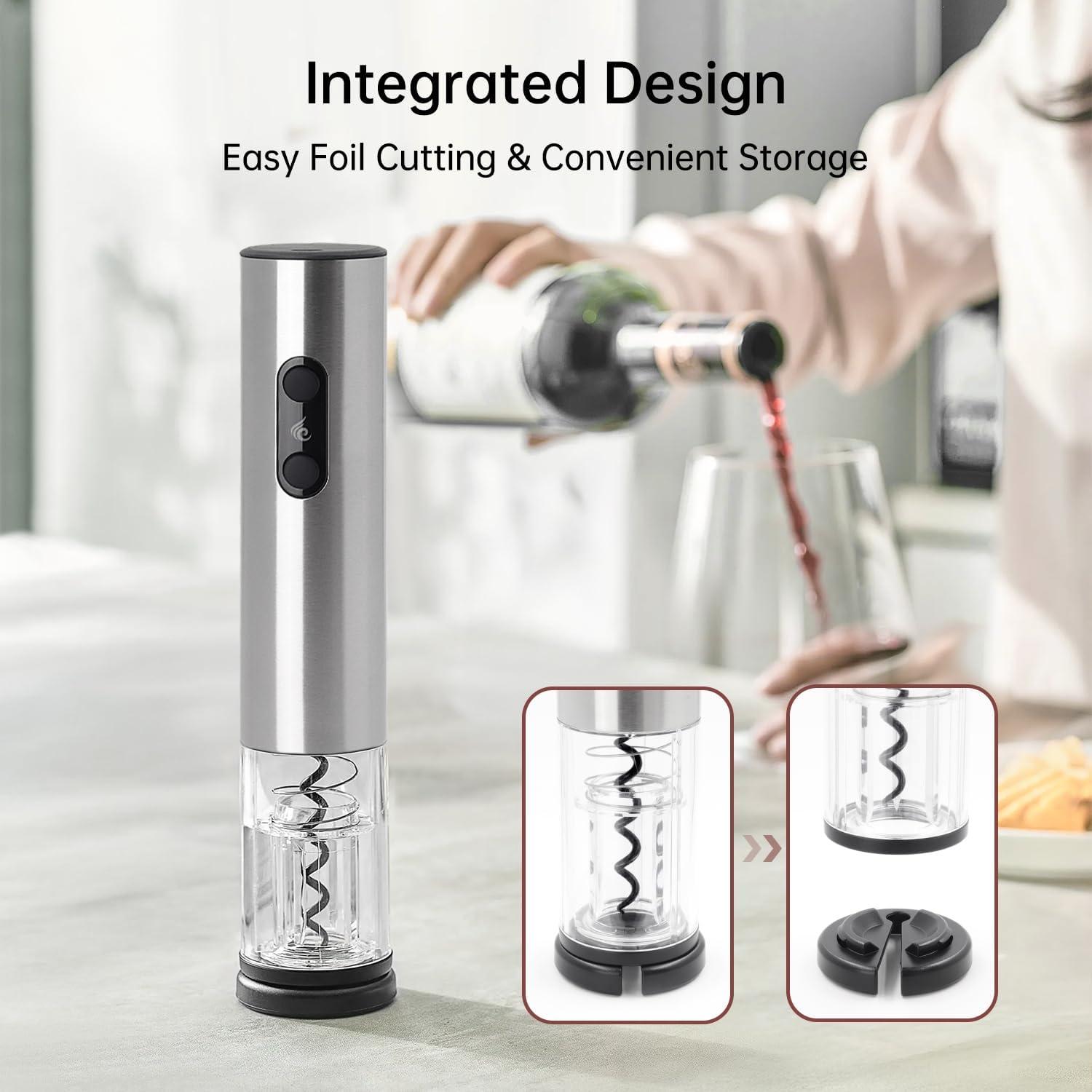 Abridor de Vino Eléctrico ELMWAY Recargable Acero Inoxidable