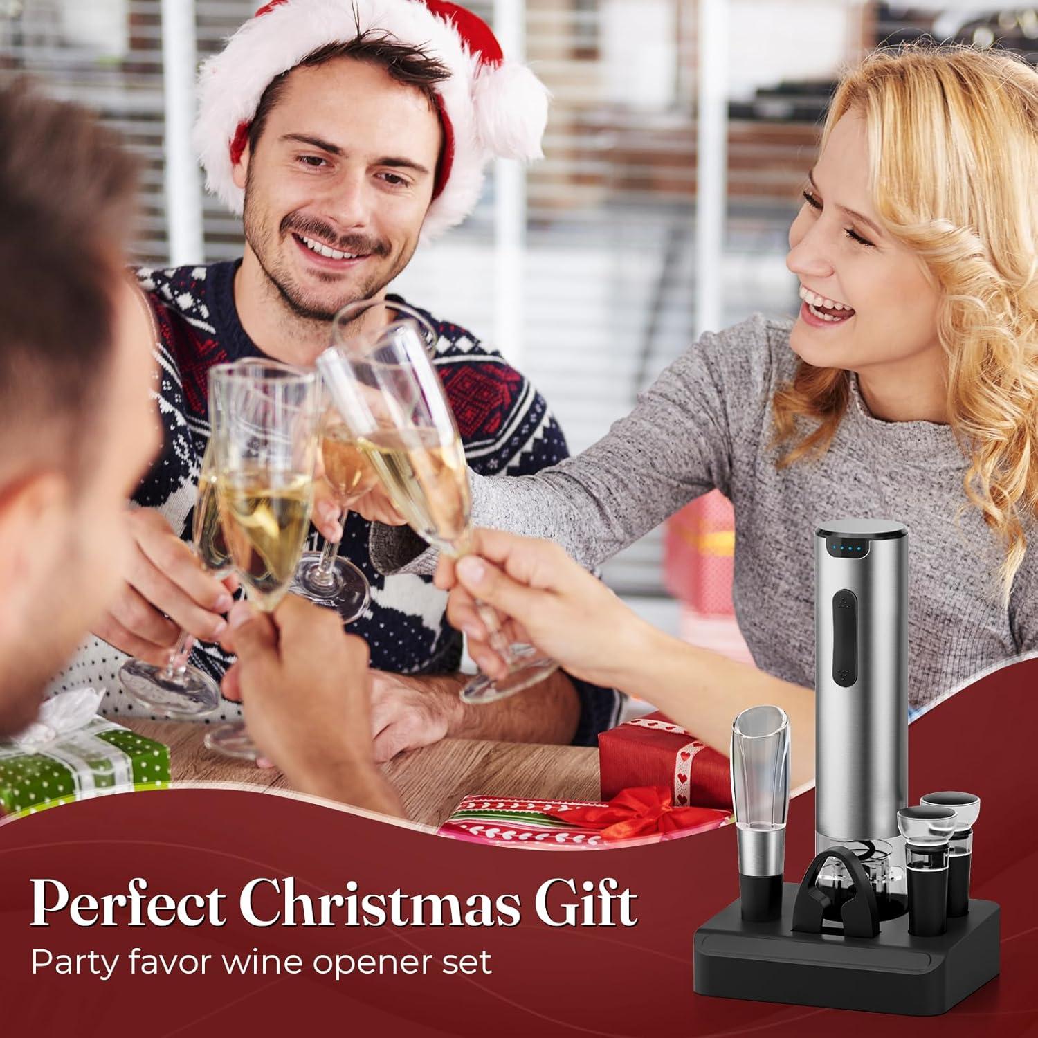 Abridor de Vino Eléctrico HomeHacks Recargable con Cortador