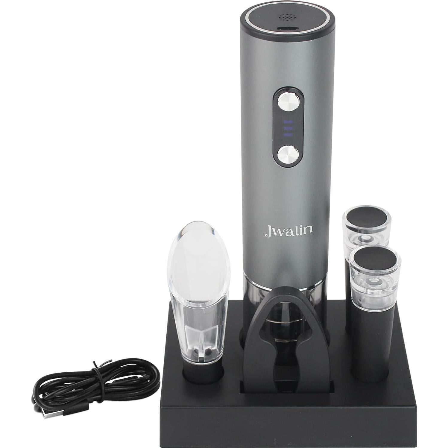Juego de Abridor de Vino Eléctrico Jwalin 6 en 1 con Aerador