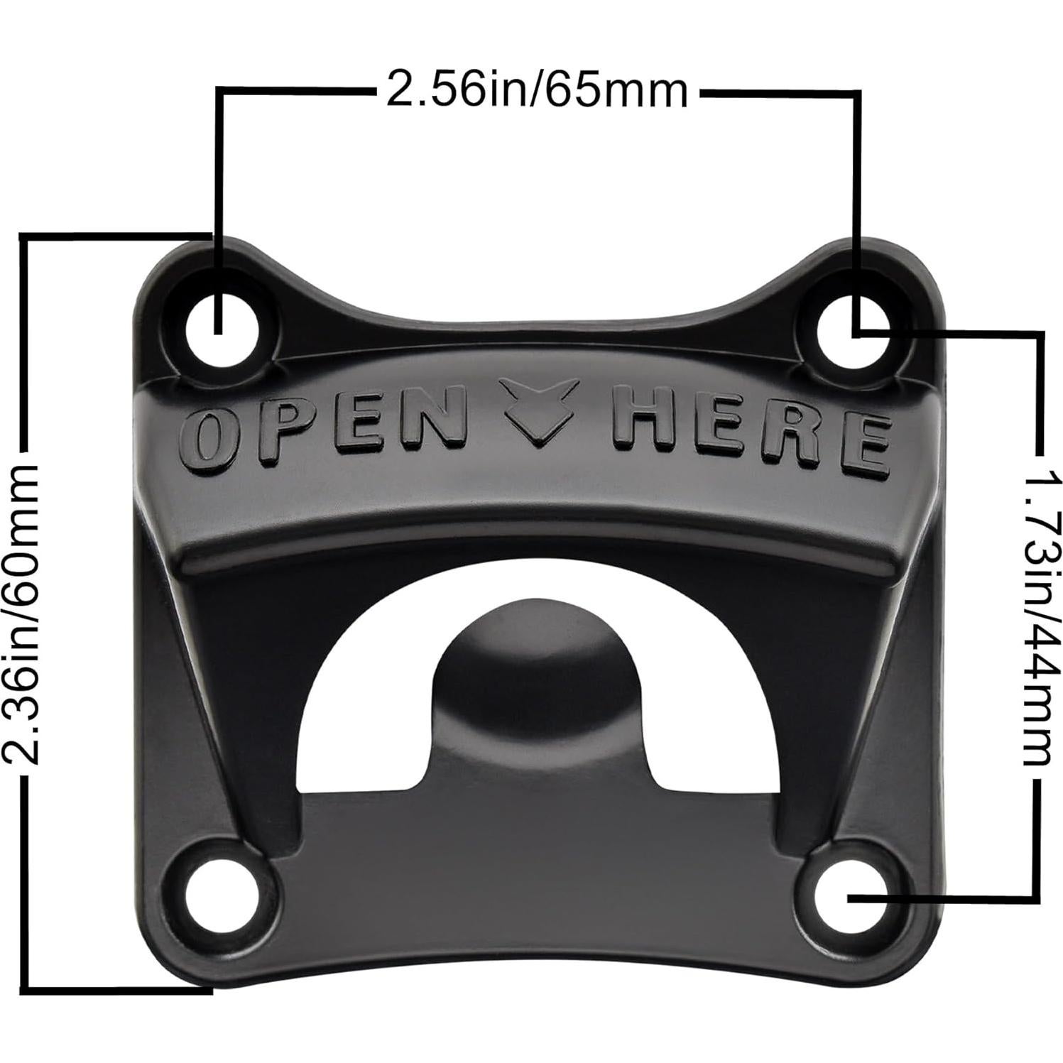 Abrebotellas Magnético Luwanburg Negro Montado en Pared 3 PCS