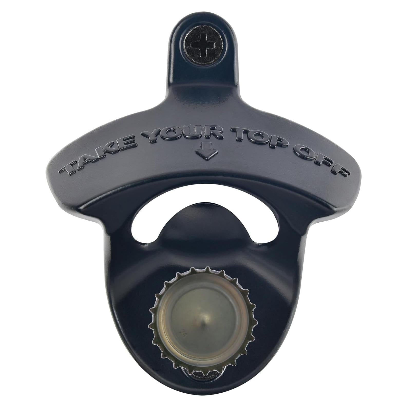 Abrebotellas Magnético Jumiok Negro Montado en Pared para Cerveza