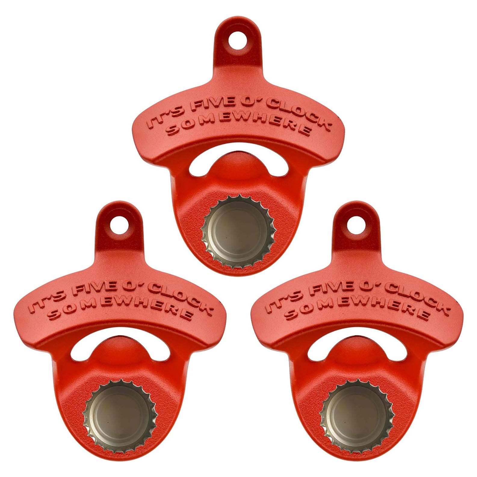 Abrebotellas Magnético de Pared HAIICEN Rojo 3 Pcs