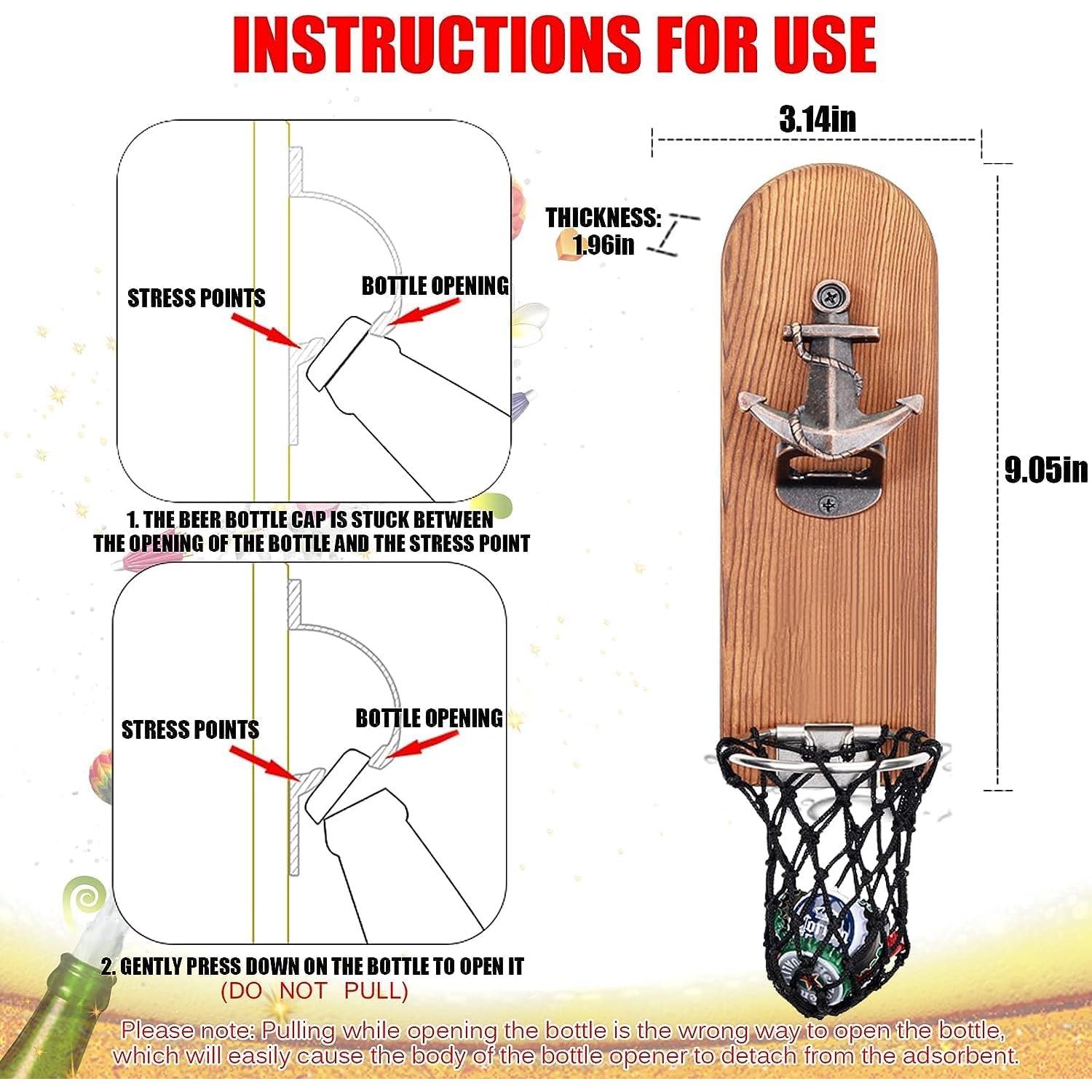 Abrebotellas Magnético de Madera LUCYLANKER para Pared