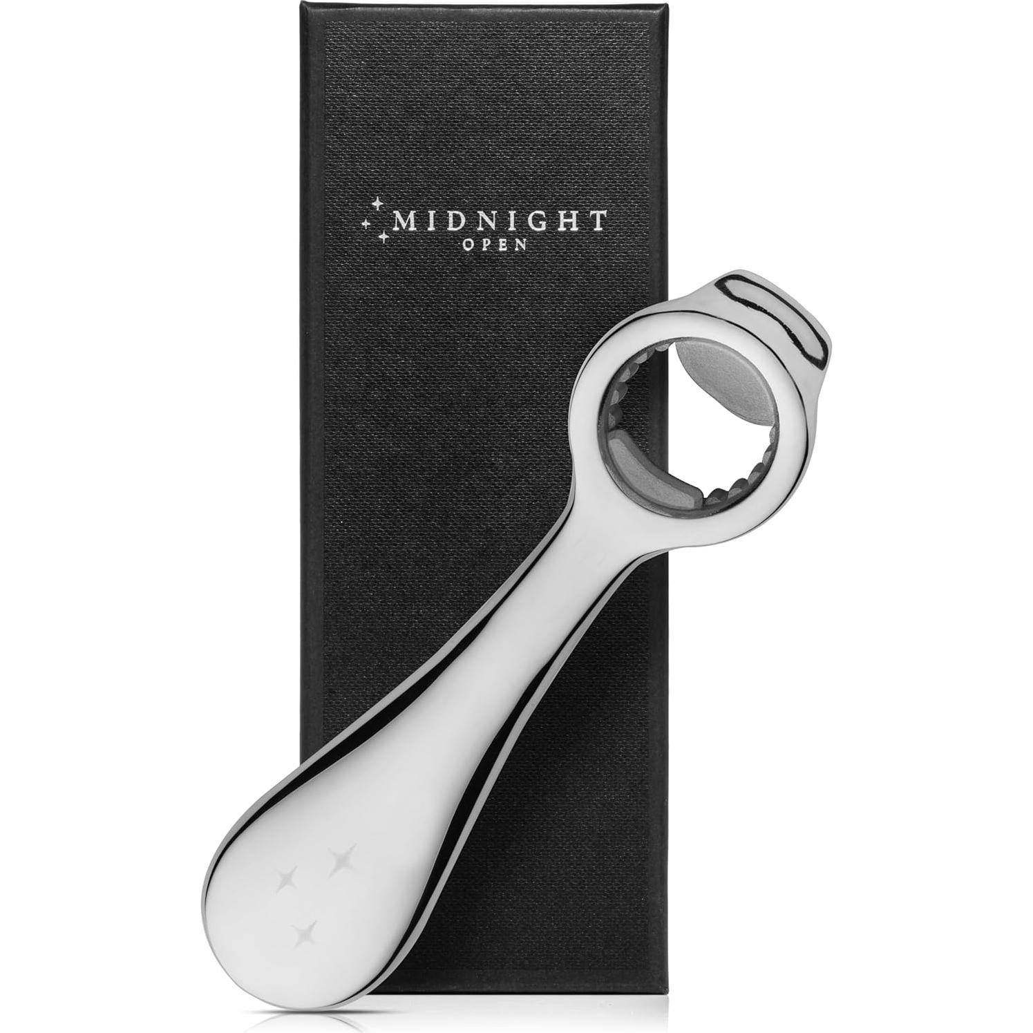 Abrebotellas y latas Midnight Scoop, acero inoxidable, ergonómico