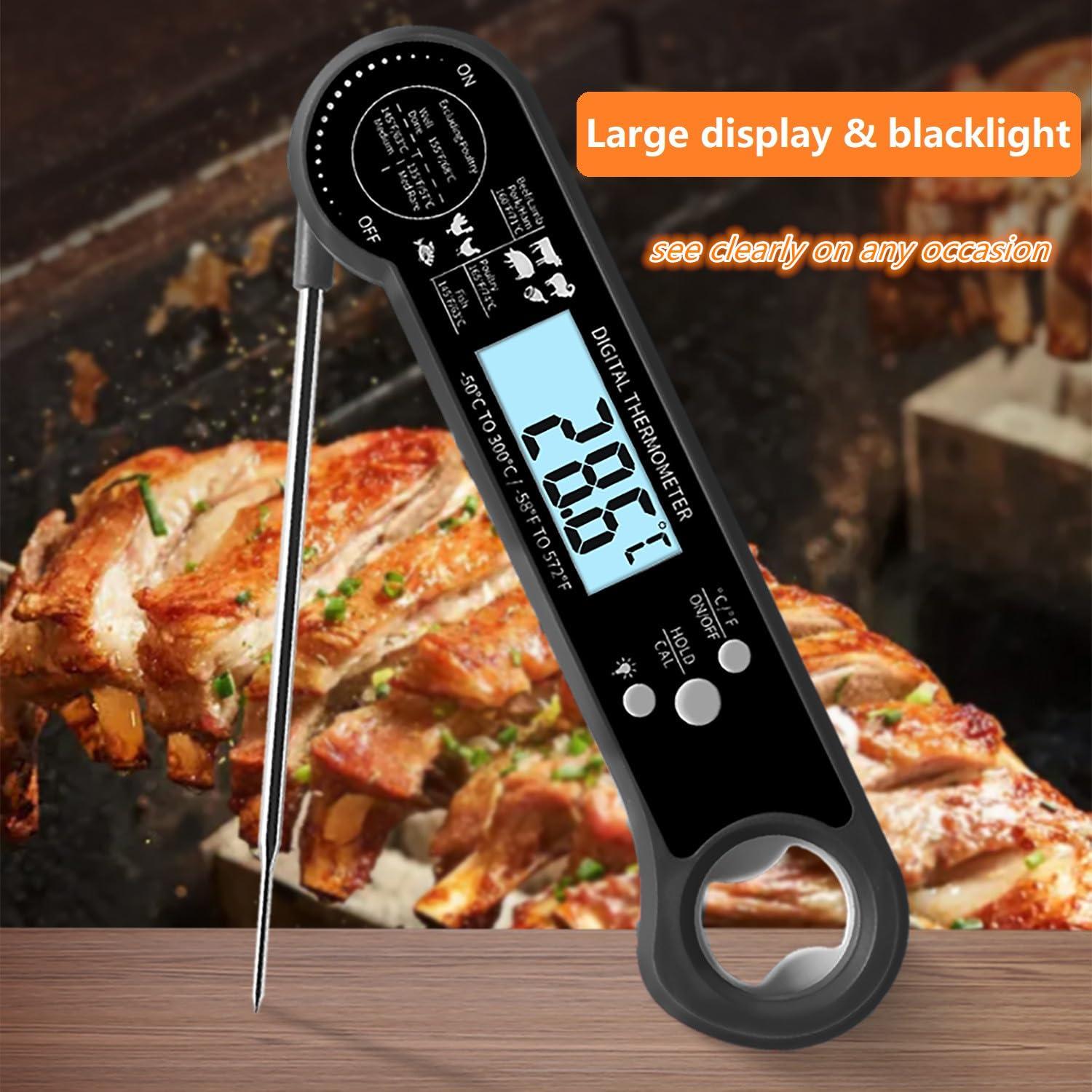 Termómetro Digital de Carne ONTALA con Sonda Plegable y Luz de Fondo