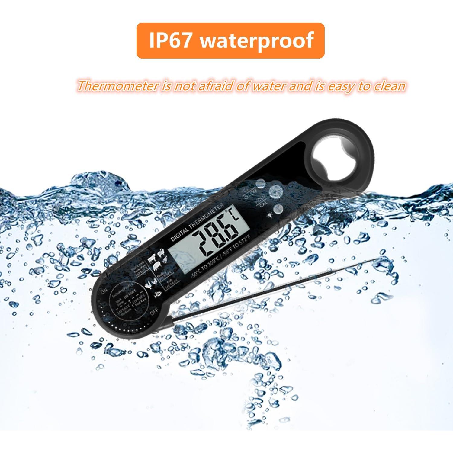 Termómetro Digital de Carne ONTALA con Sonda Plegable y Luz de Fondo