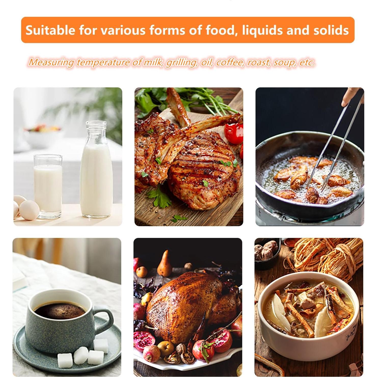 Termómetro Digital de Carne ONTALA con Sonda Plegable y Luz de Fondo