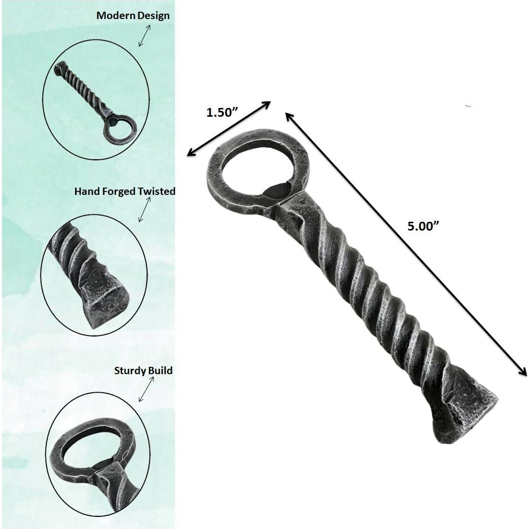 Abridor de Botellas Forjado a Mano Living Ideas - Hierro Antiguo