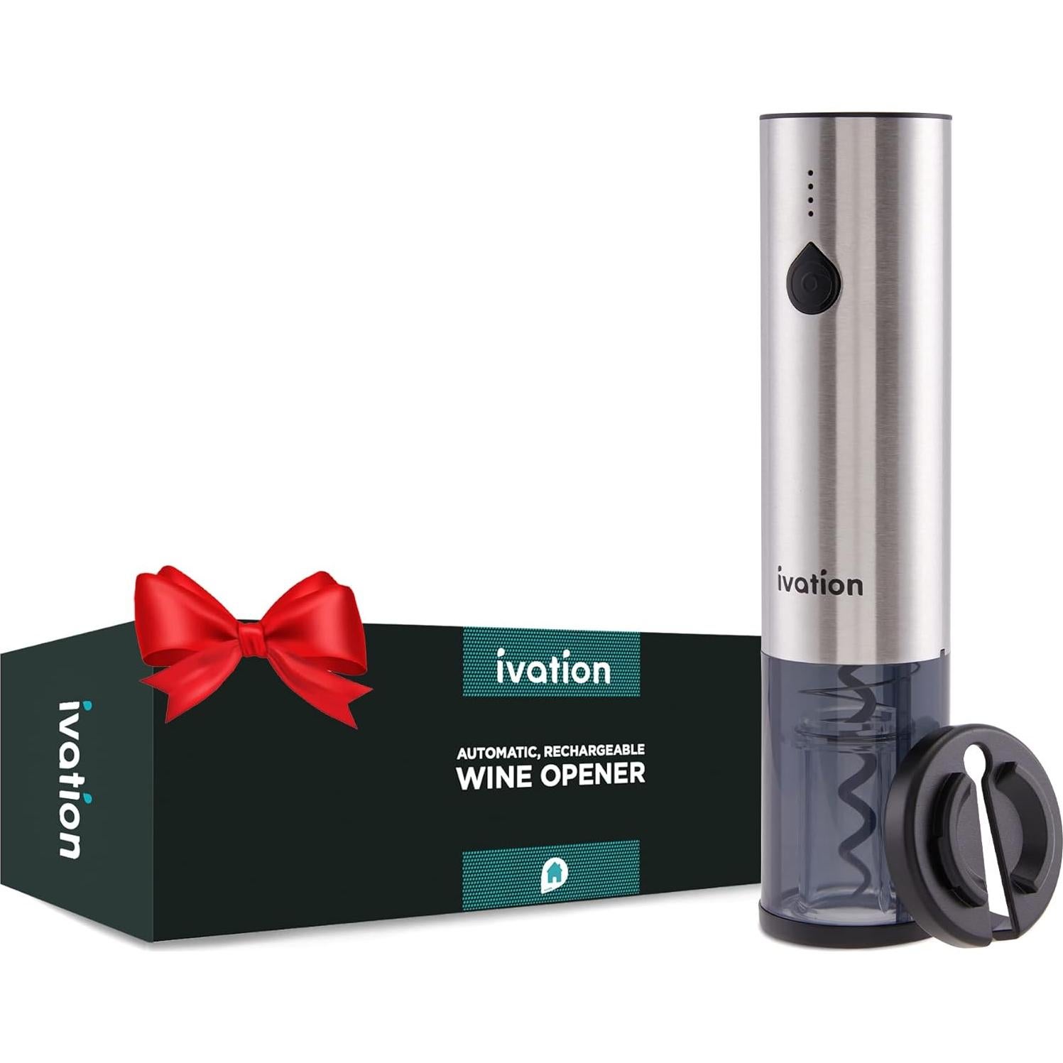 Abridor de Vino Automático Recargable Ivation - Extractor Eléctrico