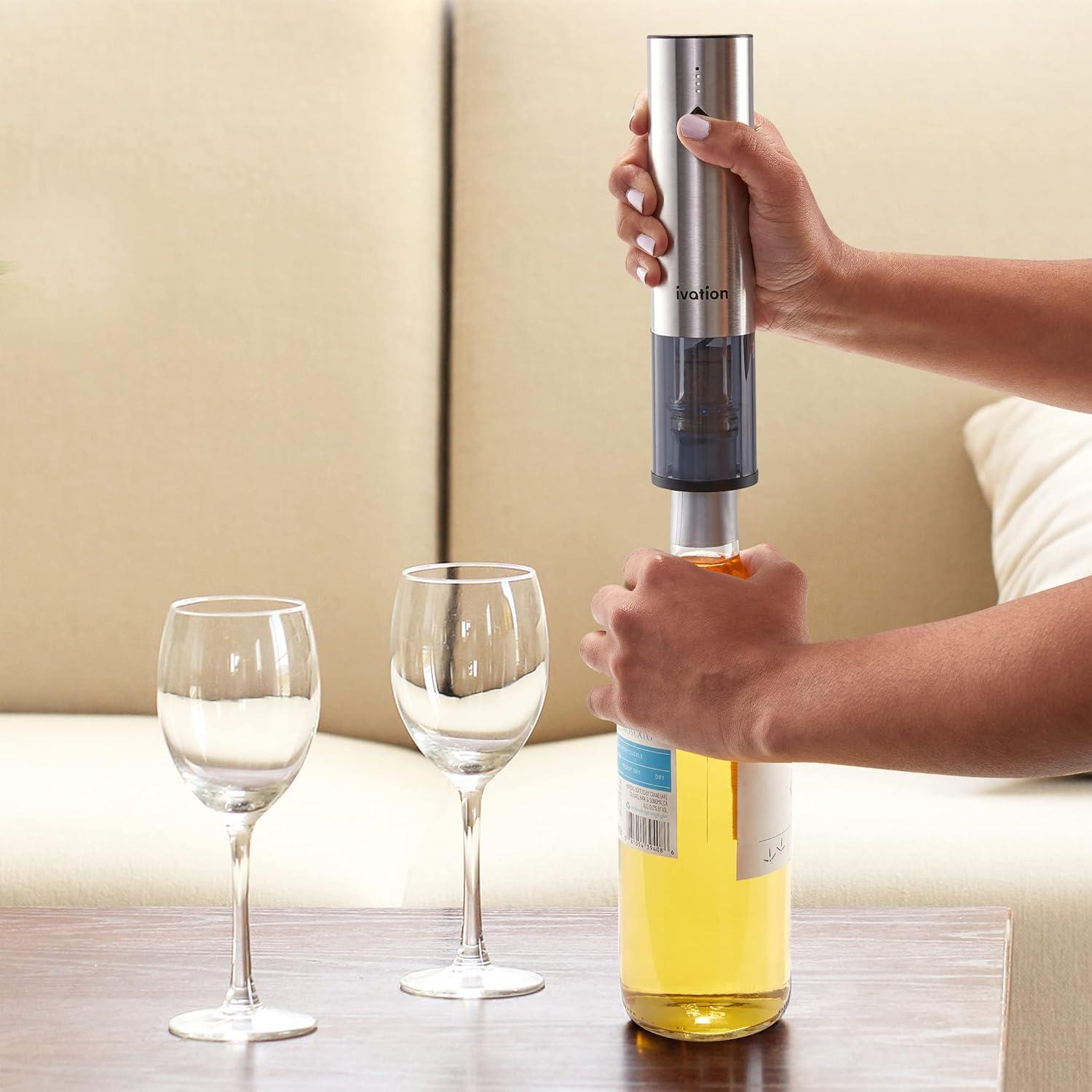 Abridor de Vino Automático Recargable Ivation - Extractor Eléctrico