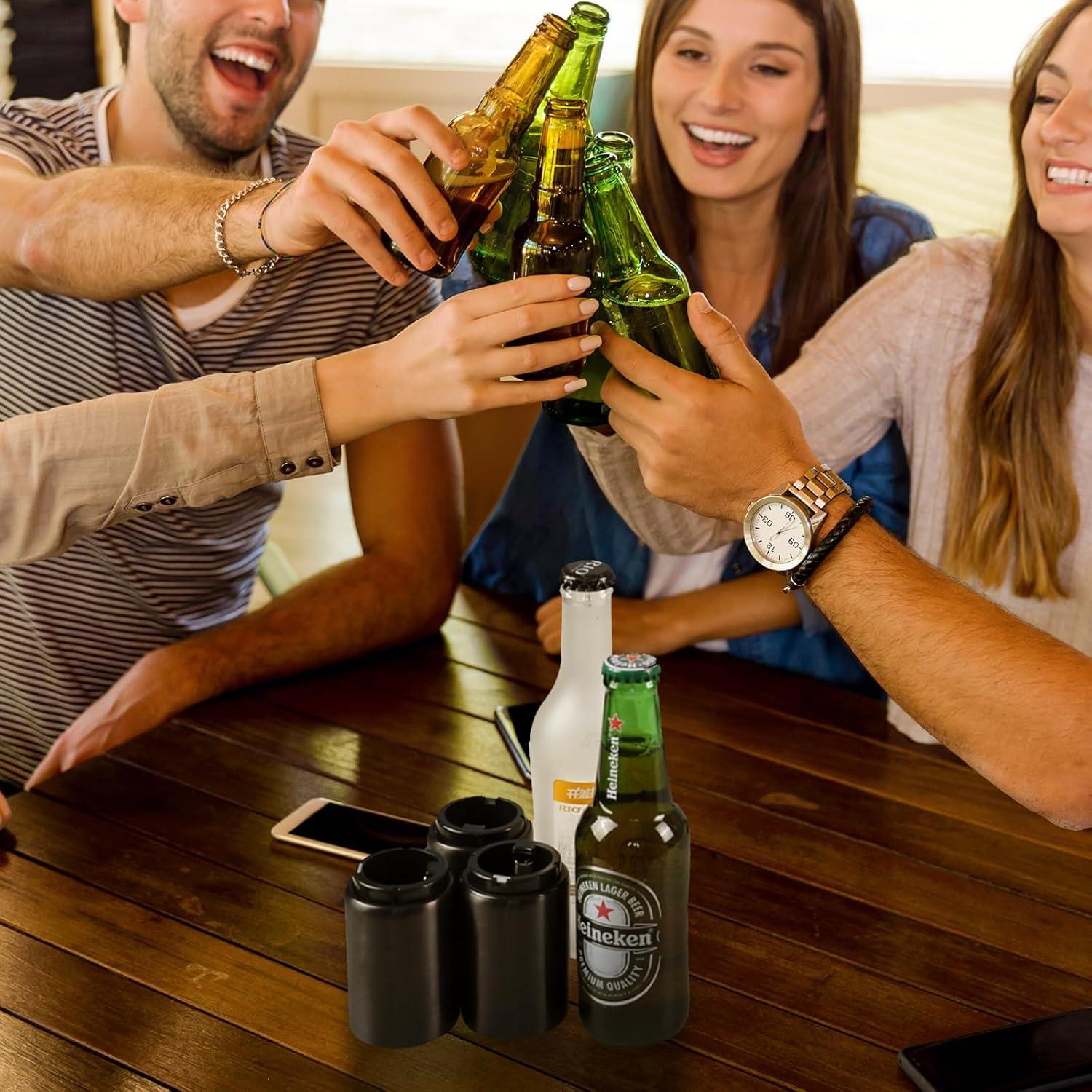 Abridor de Botellas Automático Asking de Acero Inoxidable Negro