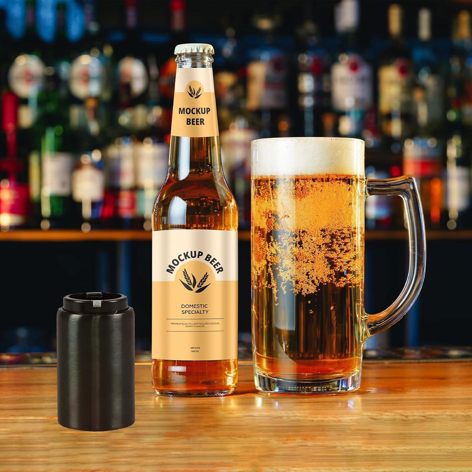 Abridor de Botellas Automático Asking de Acero Inoxidable Negro