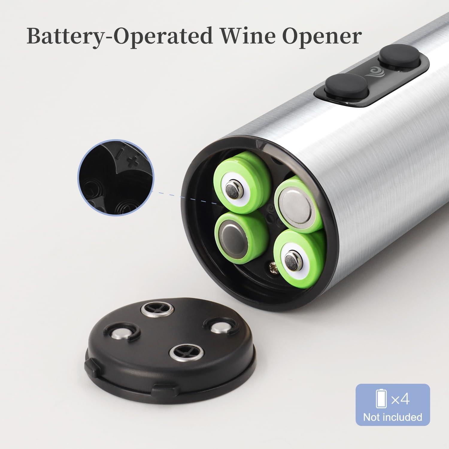 Abridor de Vino Eléctrico KLT Automático con Base y Accesorios