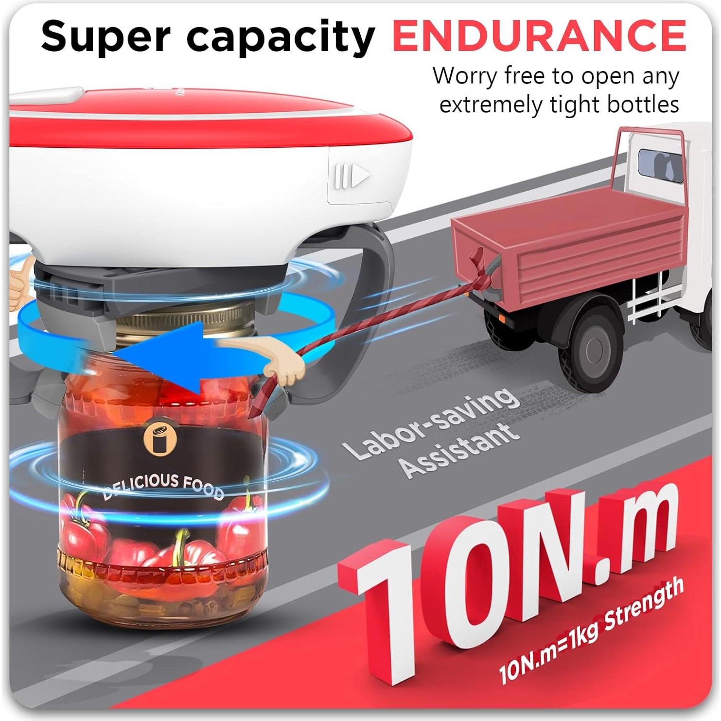 Abrebotellas Eléctrico KitchekShop Automático para Tarros