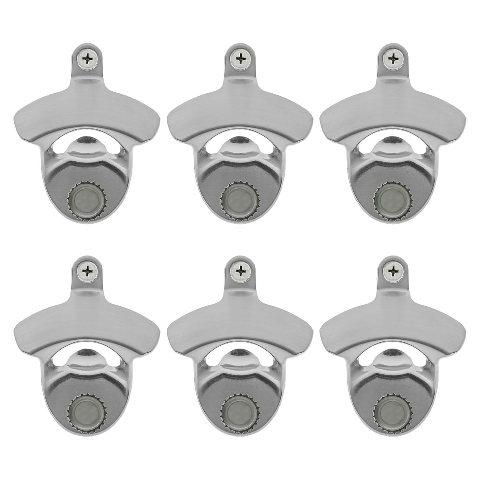 Abrebotellas Magnético Montado en Pared Luwanburg 6 Pcs Plata