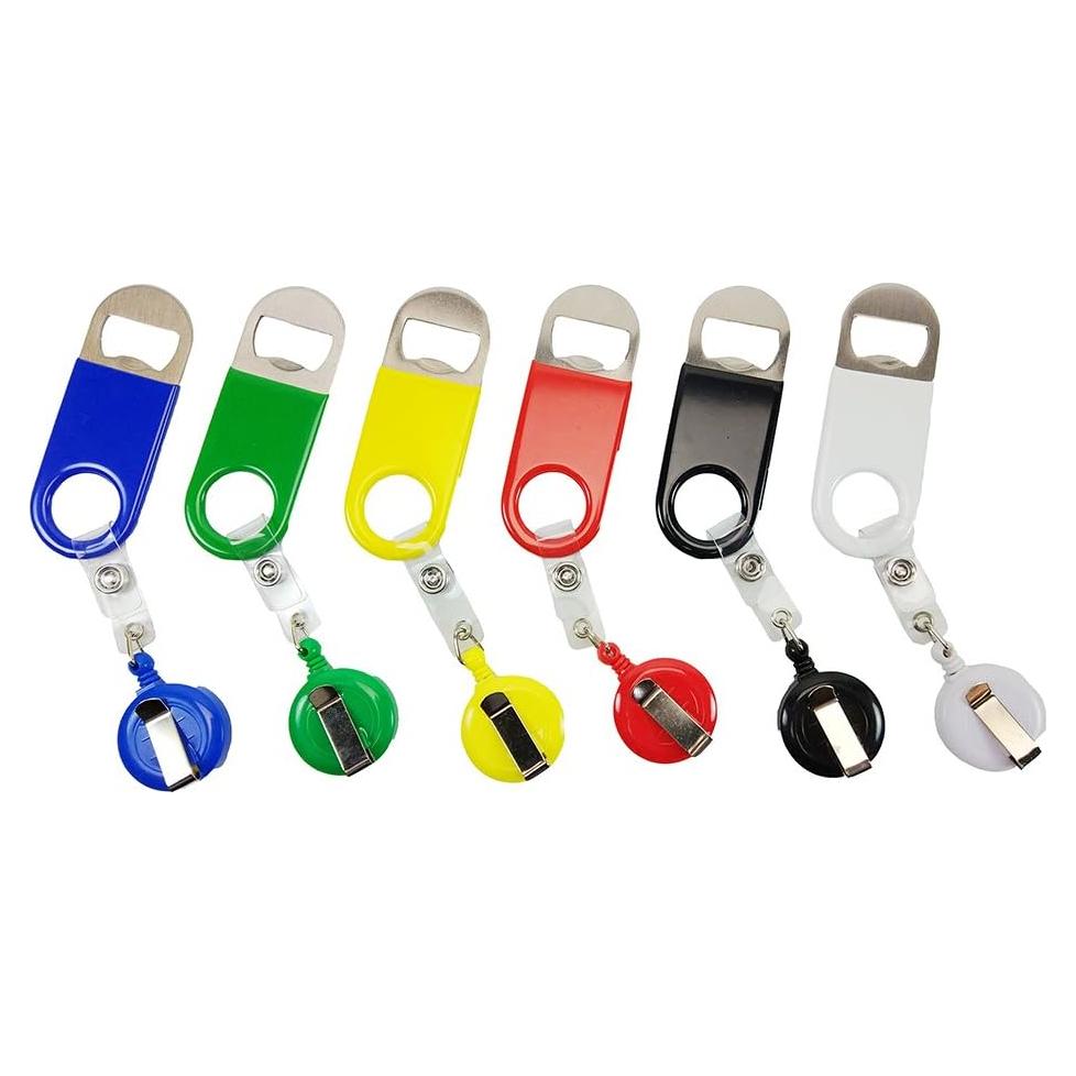 Abrebotellas retráctil BARsics con clip para cinturón - 6 colores