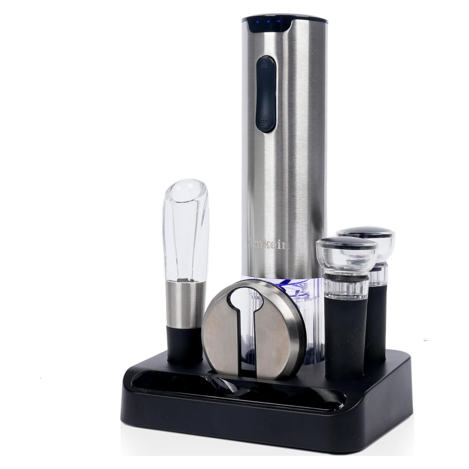 Abridor de Vino Eléctrico Amkein AM-6 en 1 - Plateado