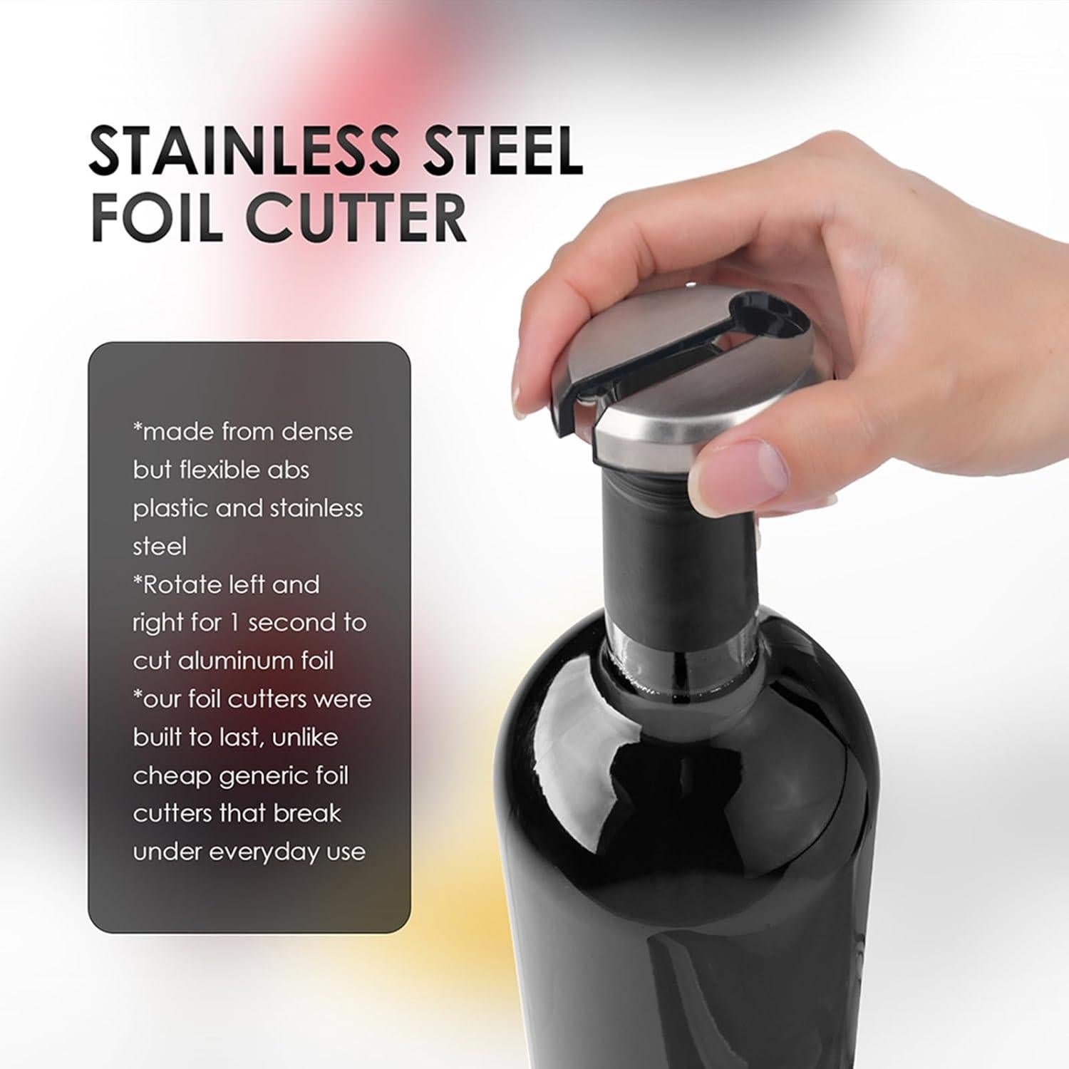 Abridor de Vino Eléctrico Amkein AM-6 en 1 - Plateado