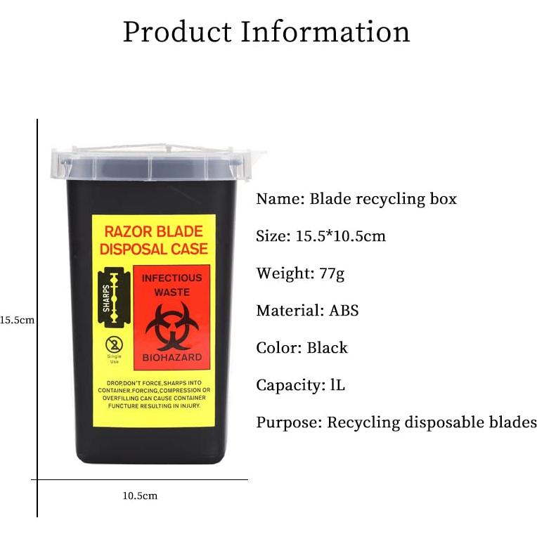 10 Contenedores de Desecho de Agujas TorSor - 15.5x10.5cm