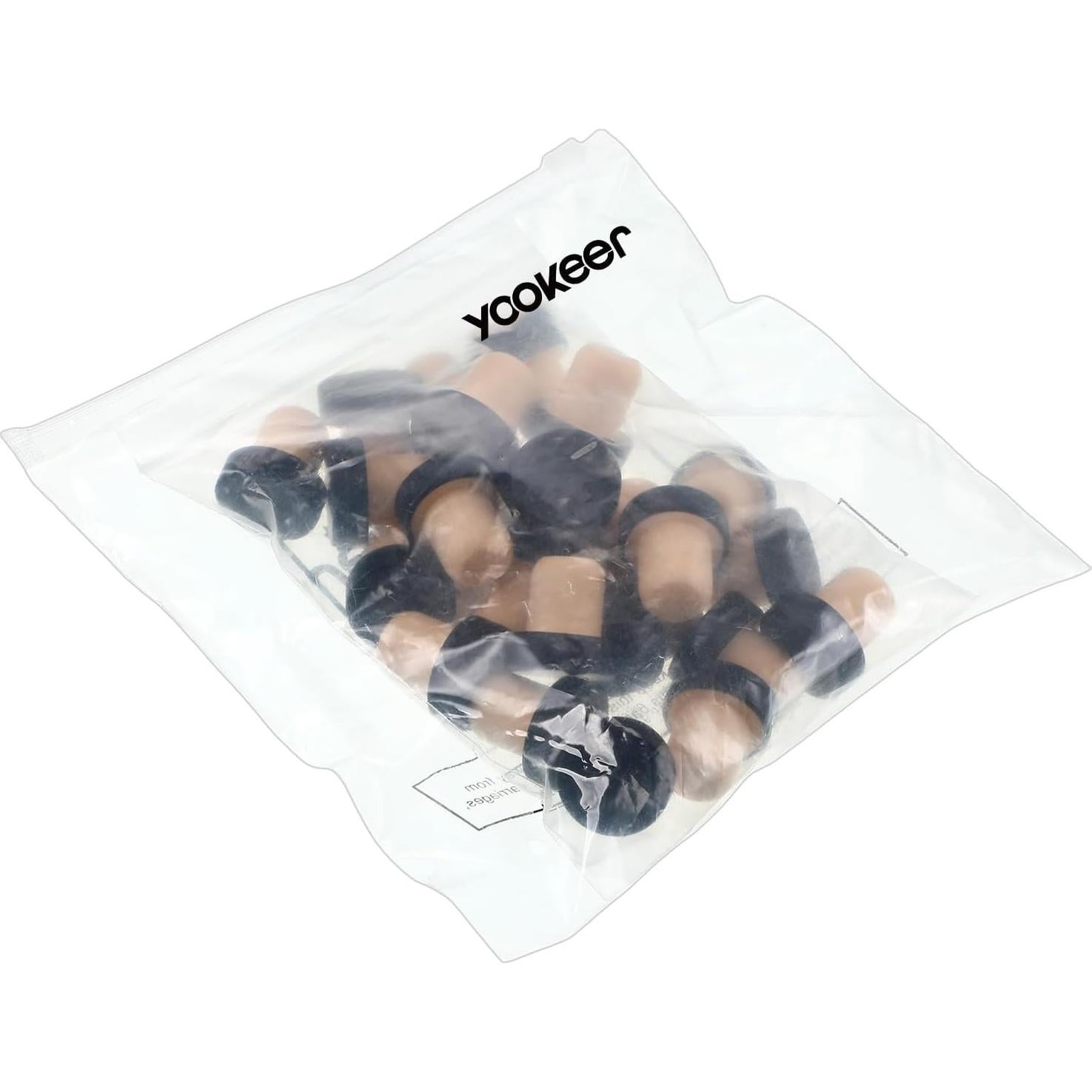 Tapones de corcho en forma de T Yookeer - 24 piezas negros